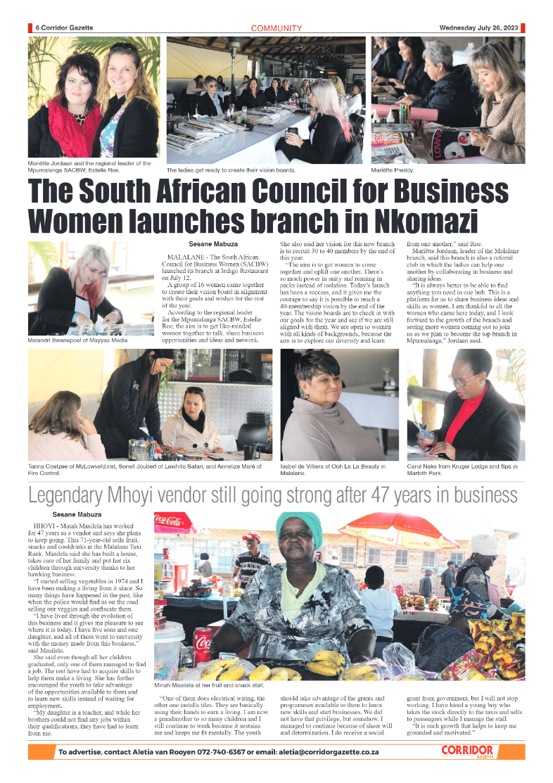 Corridor Gazette 26 July 2023 page 6