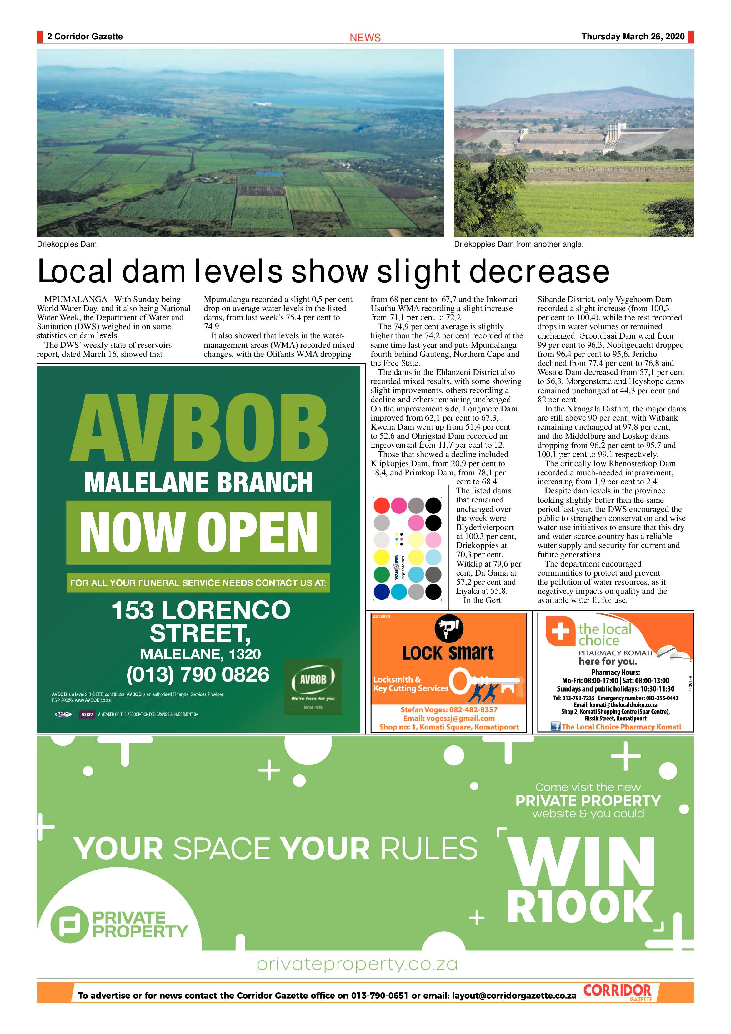 Corridor Gazette 26 March 2020 page 2