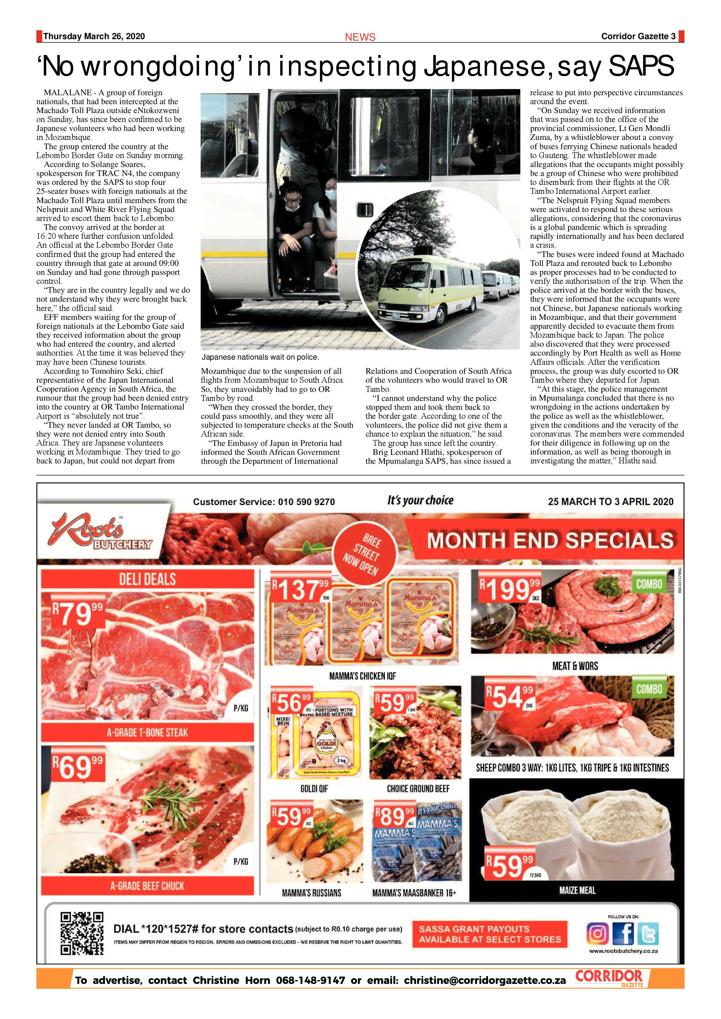 Corridor Gazette 26 March 2020 page 3