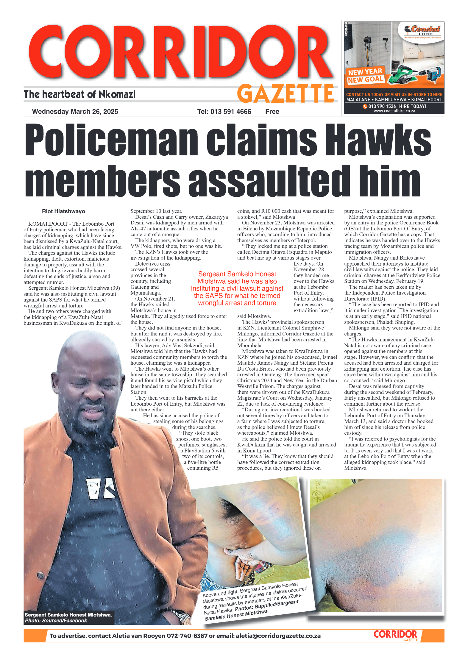 Corridor Gazette 26 March 2025 page 1