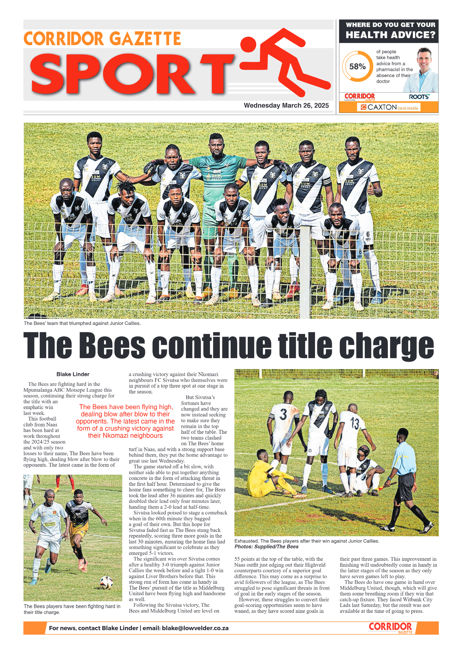 Corridor Gazette 26 March 2025 page 8