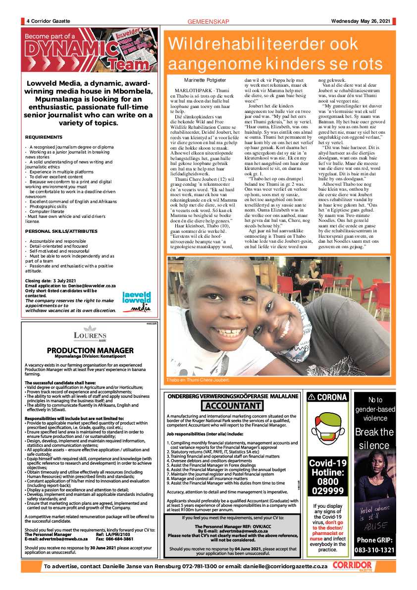 Corridor Gazette 26 May 2021 page 4