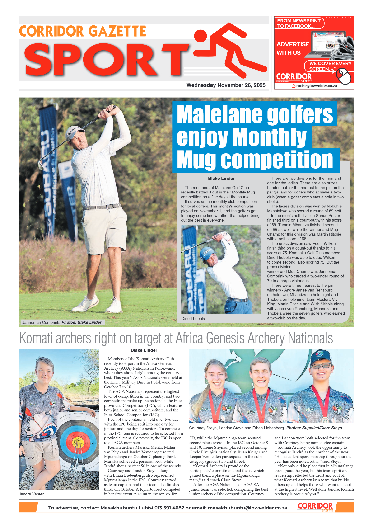 Corridor Gazette 26 November 2025 page 8