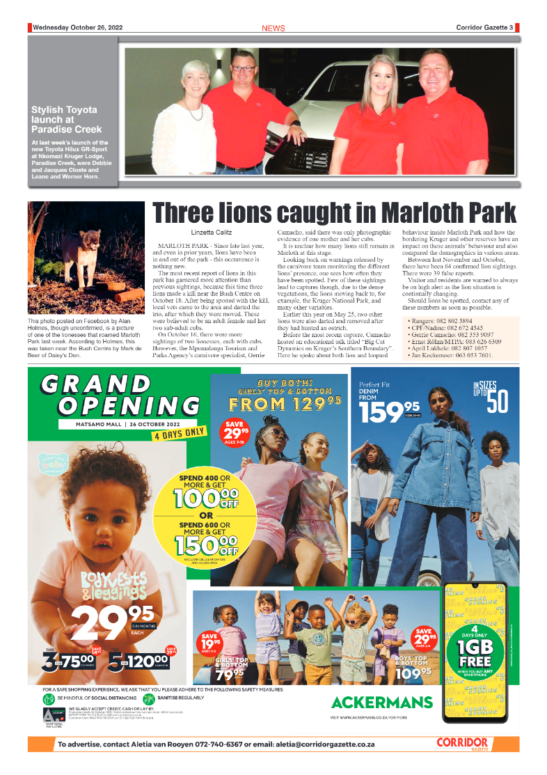 Corridor Gazette 26 October 2022 page 3