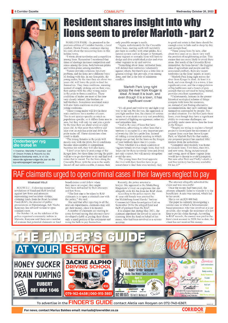 Corridor Gazette 26 October 2022 page 6