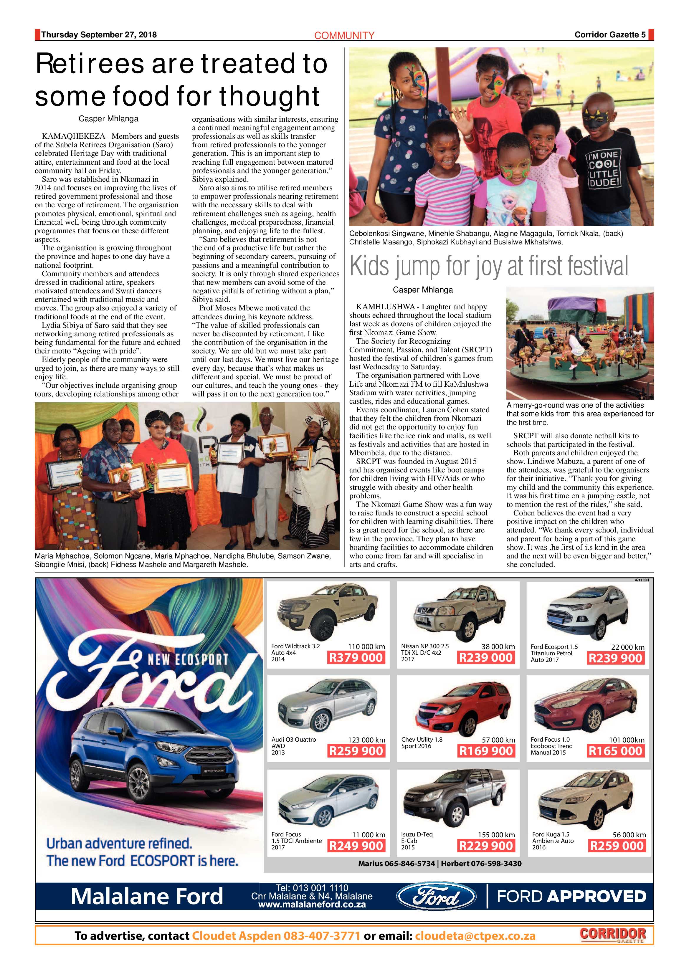 Corridor Gazette 27 September 2018 page 5