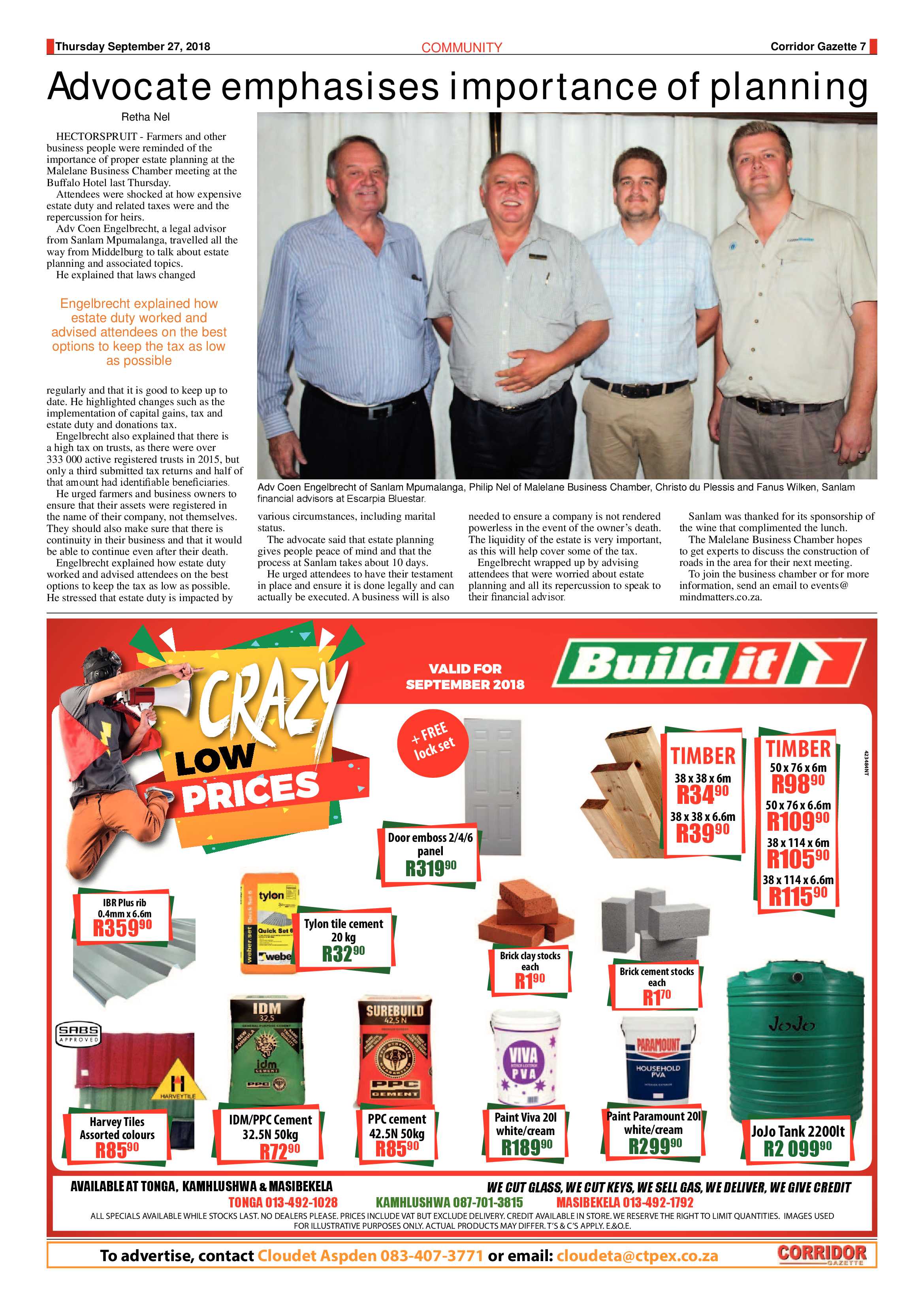 Corridor Gazette 27 September 2018 page 7