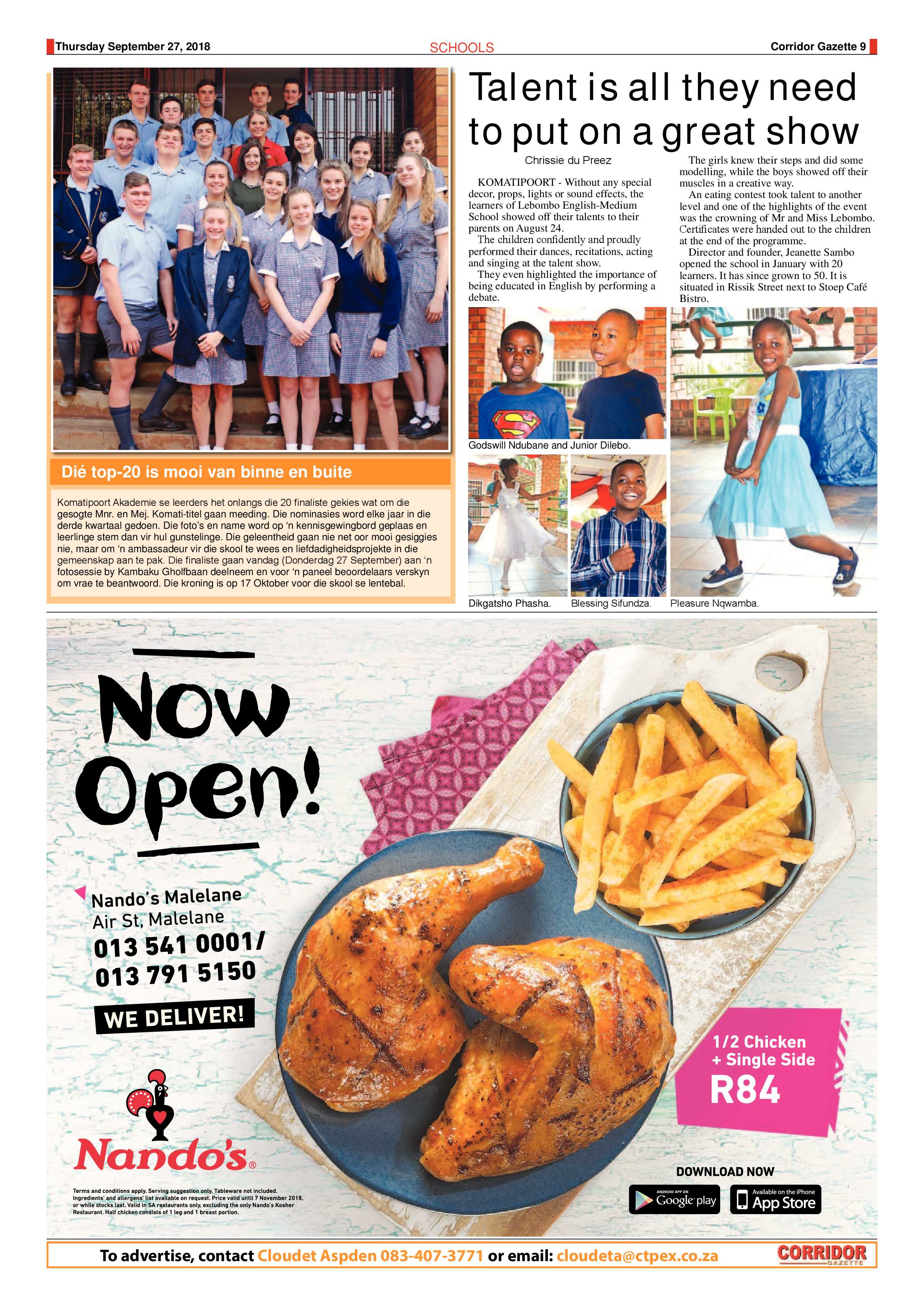 Corridor Gazette 27 September 2018 page 9