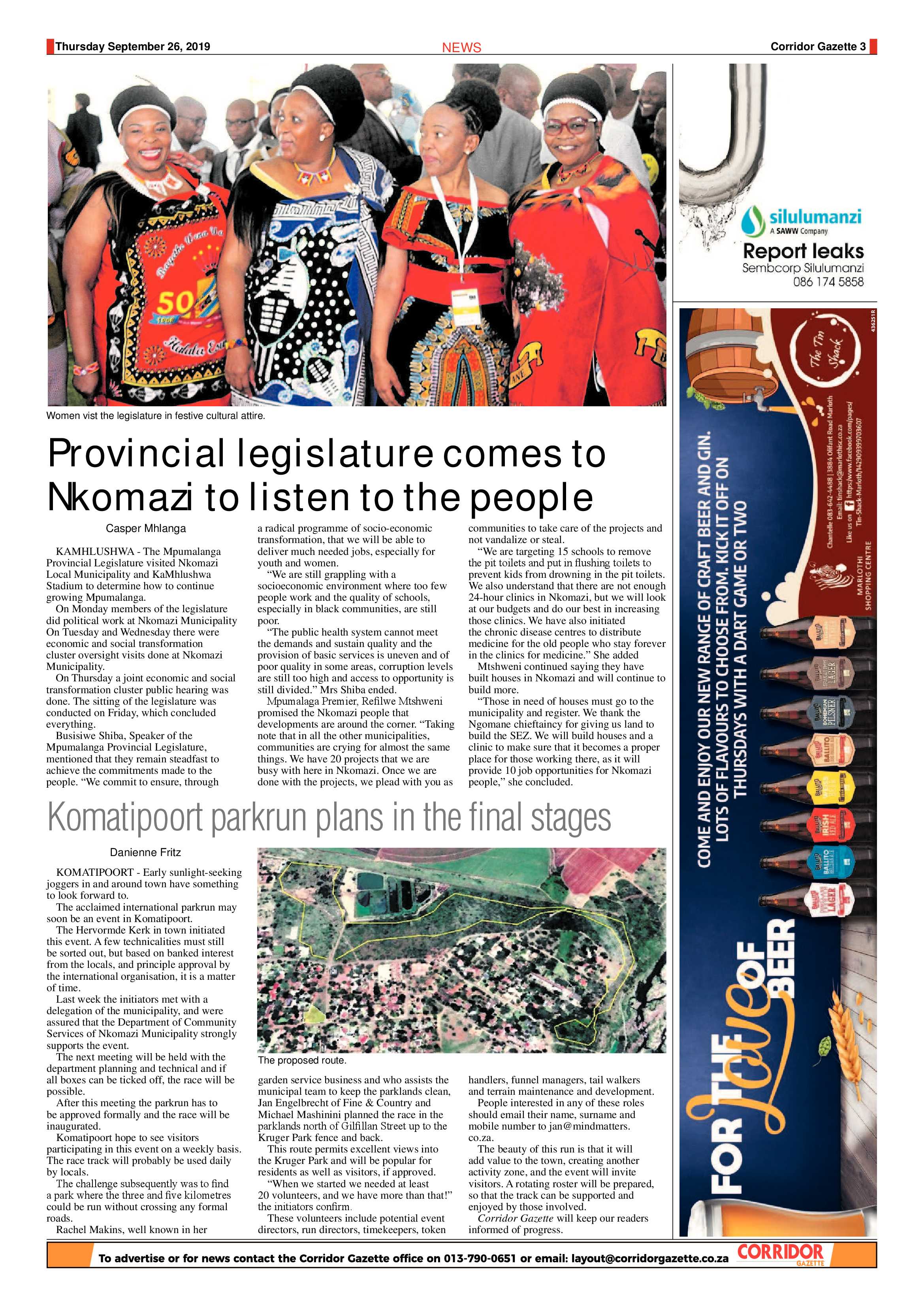 Corridor Gazette 26 September 2019 page 3