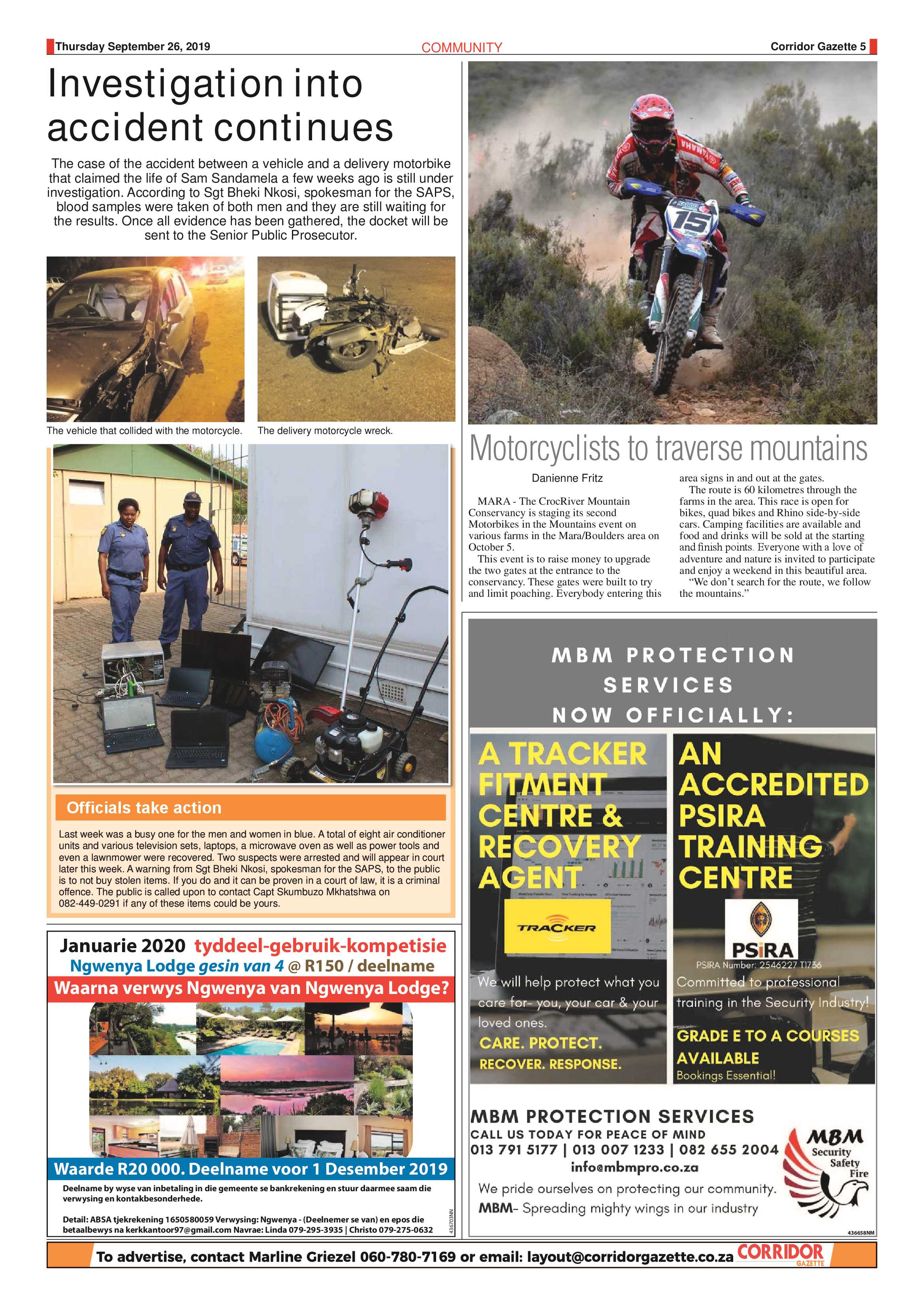 Corridor Gazette 26 September 2019 page 5