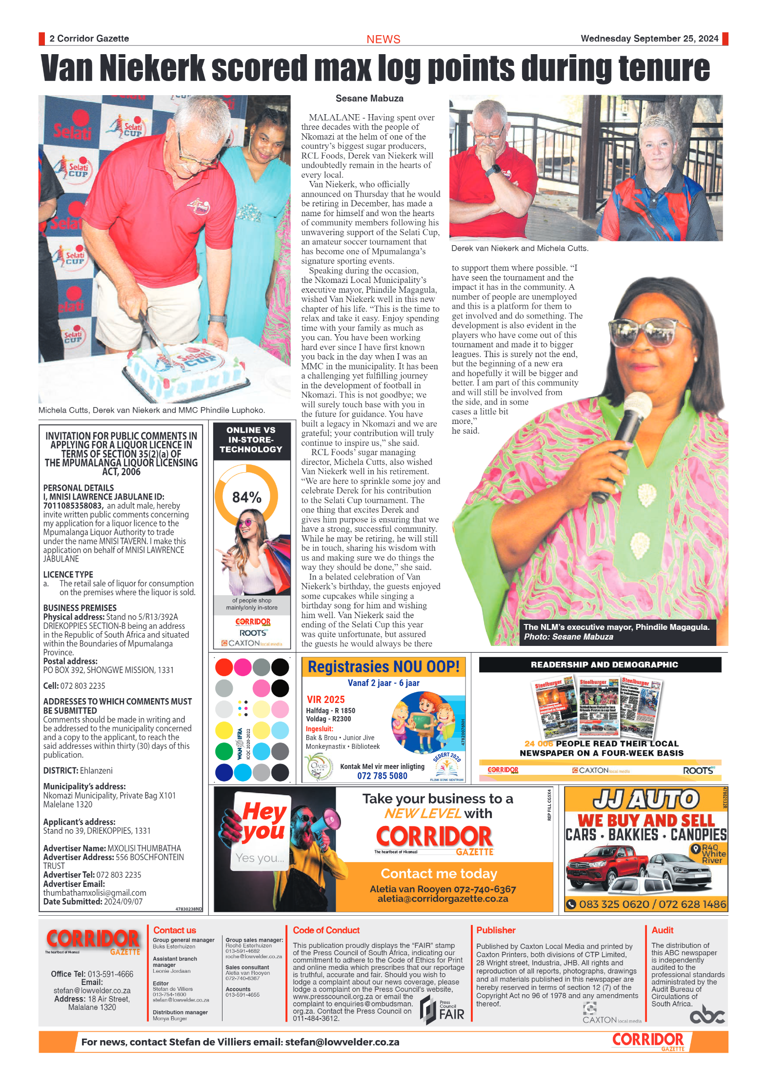 Corridor Gazette 25 September 2024 page 2