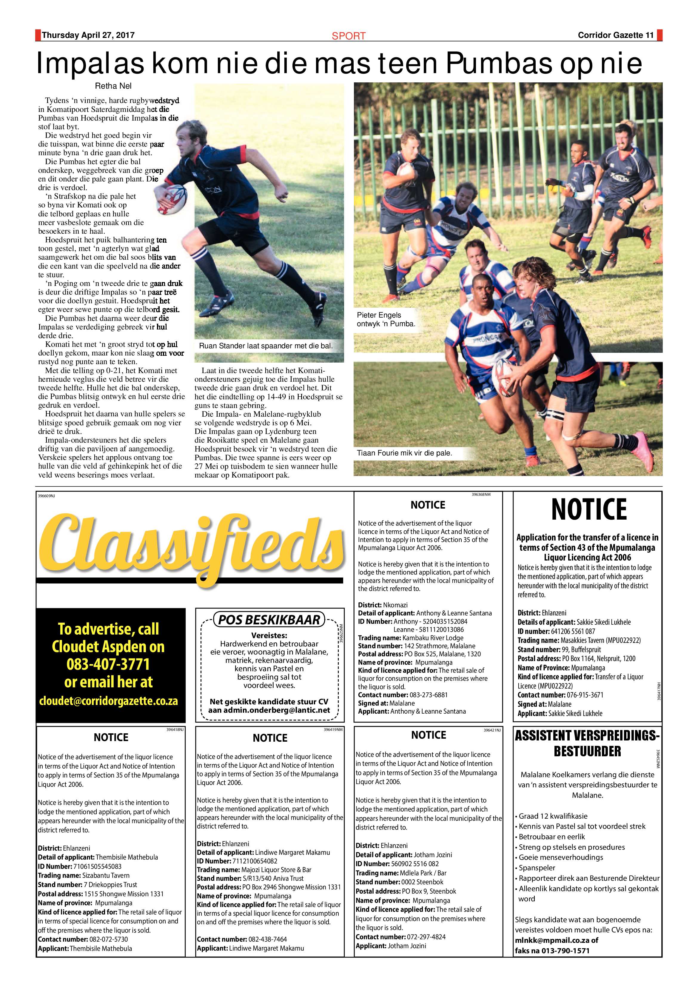 Corridor Gazette 27 April 2017 page 11