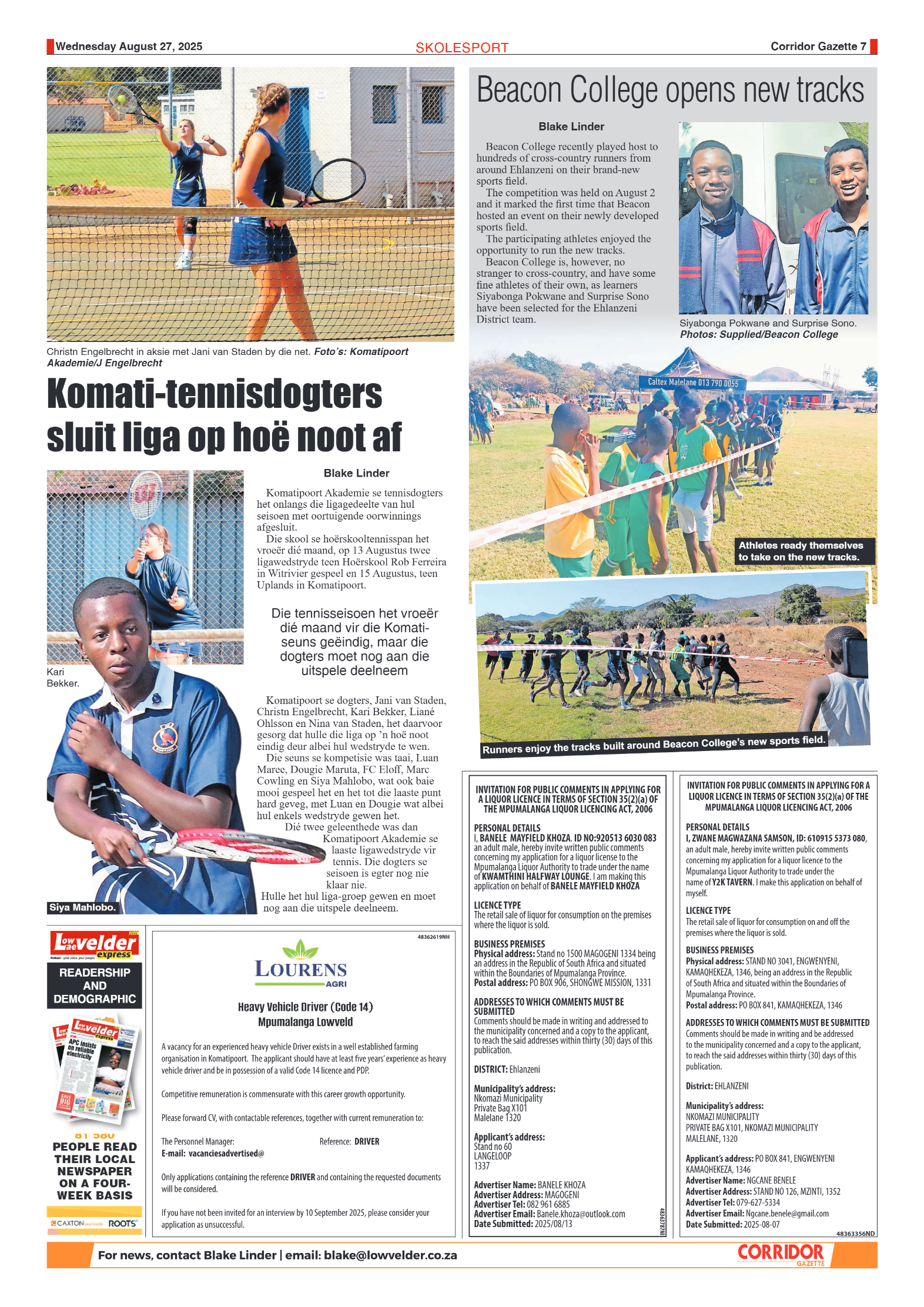 Corridor Gazette 27 August 2025 page 7