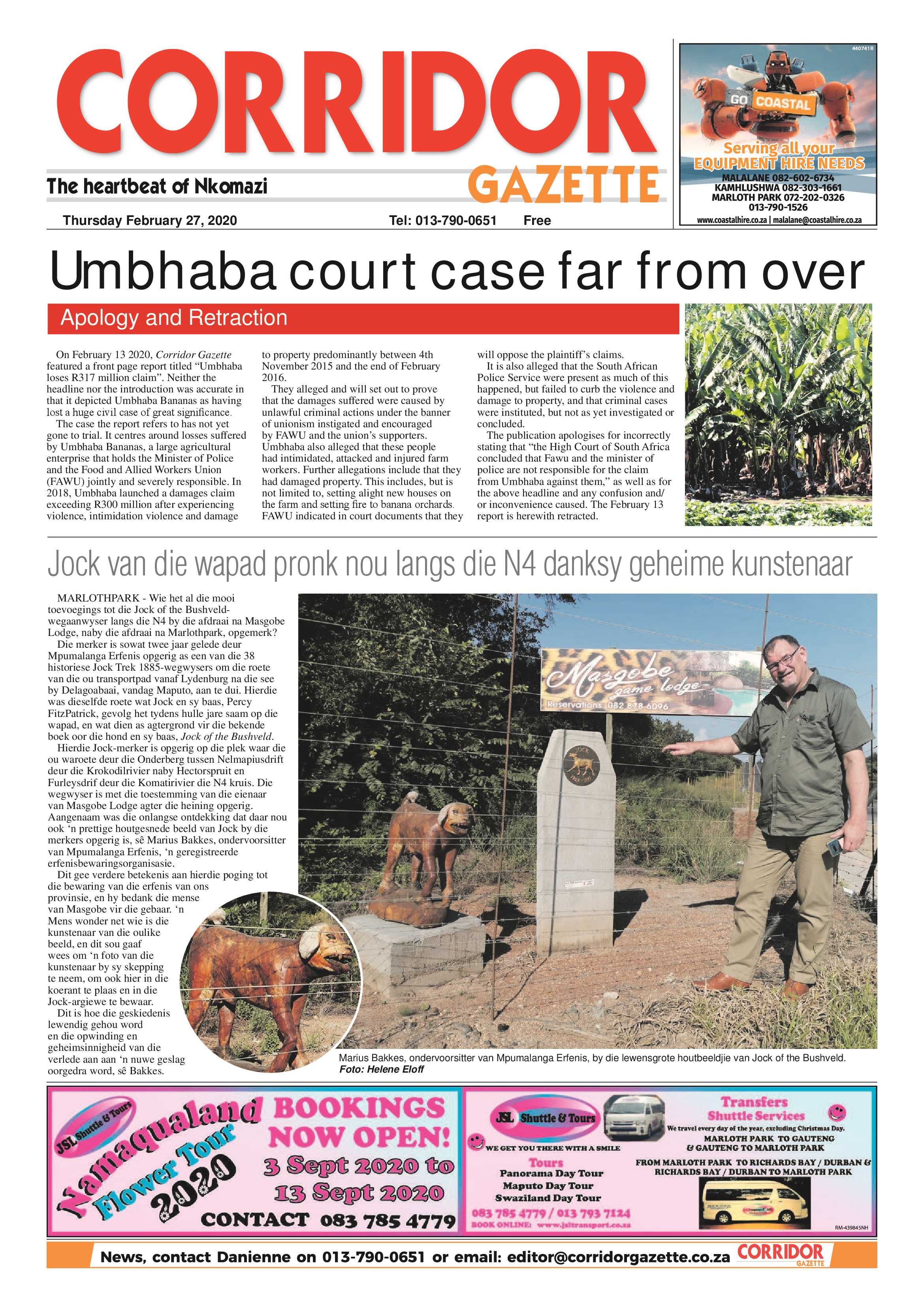 Corridor Gazette 27 February 2020 page 1