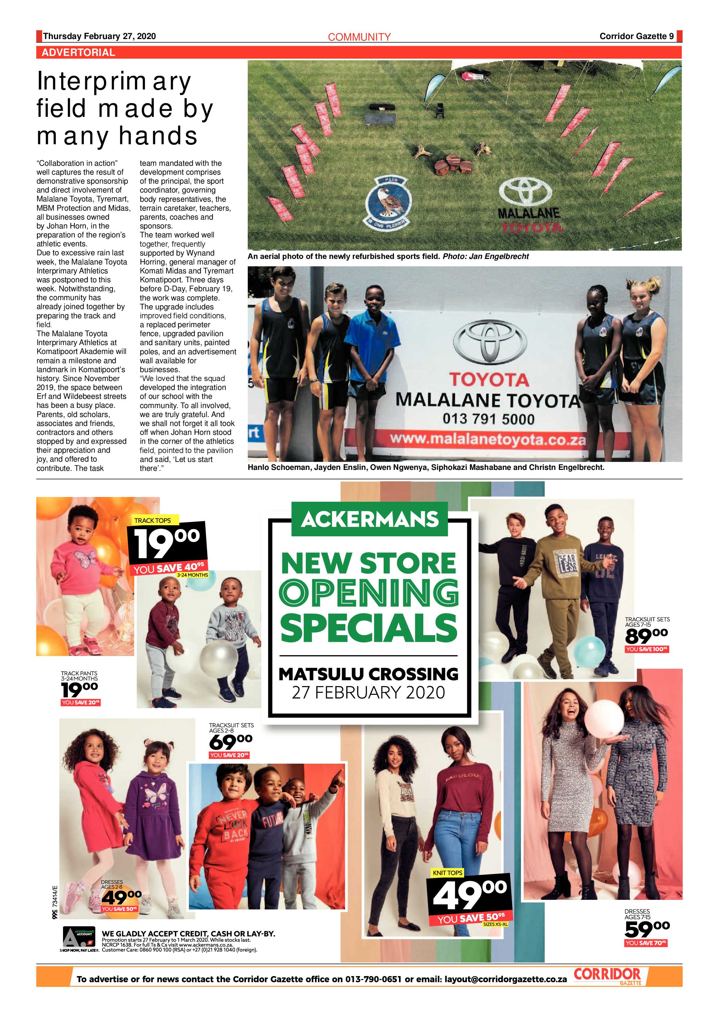 Corridor Gazette 27 February 2020 page 9
