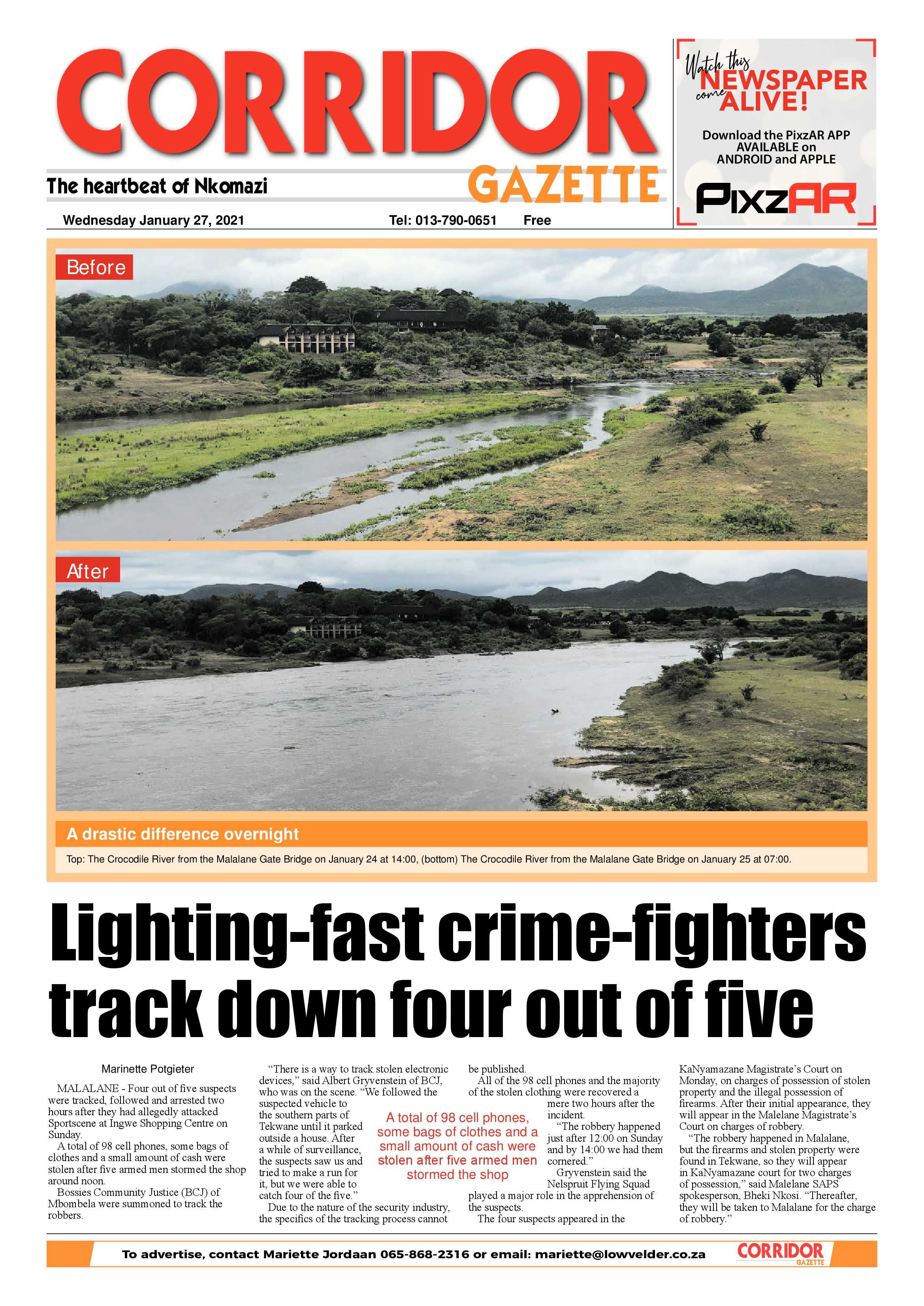Corridor Gazette 27 January 2021 page 1