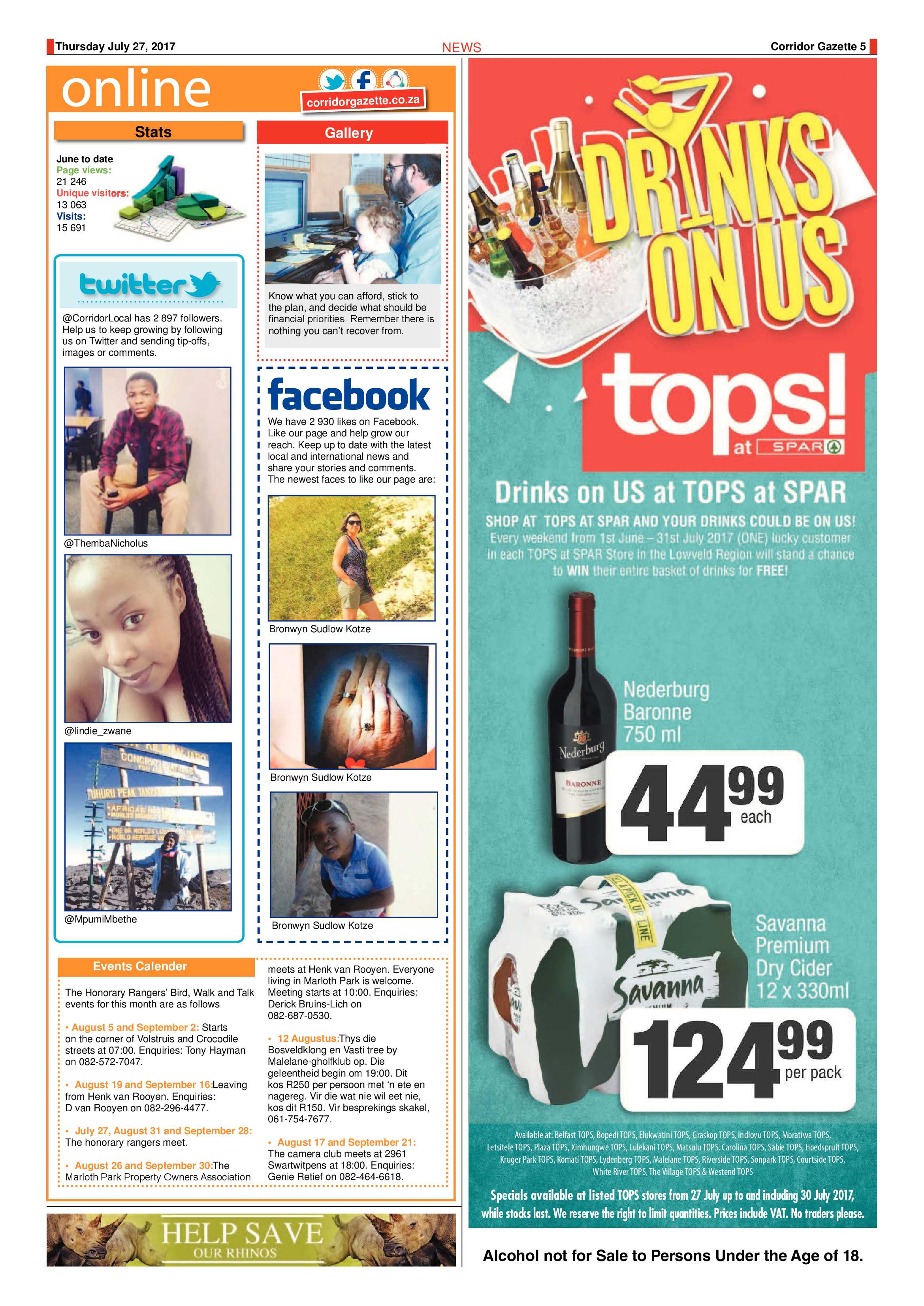 Corridor Gazette 27 July 2017 page 5