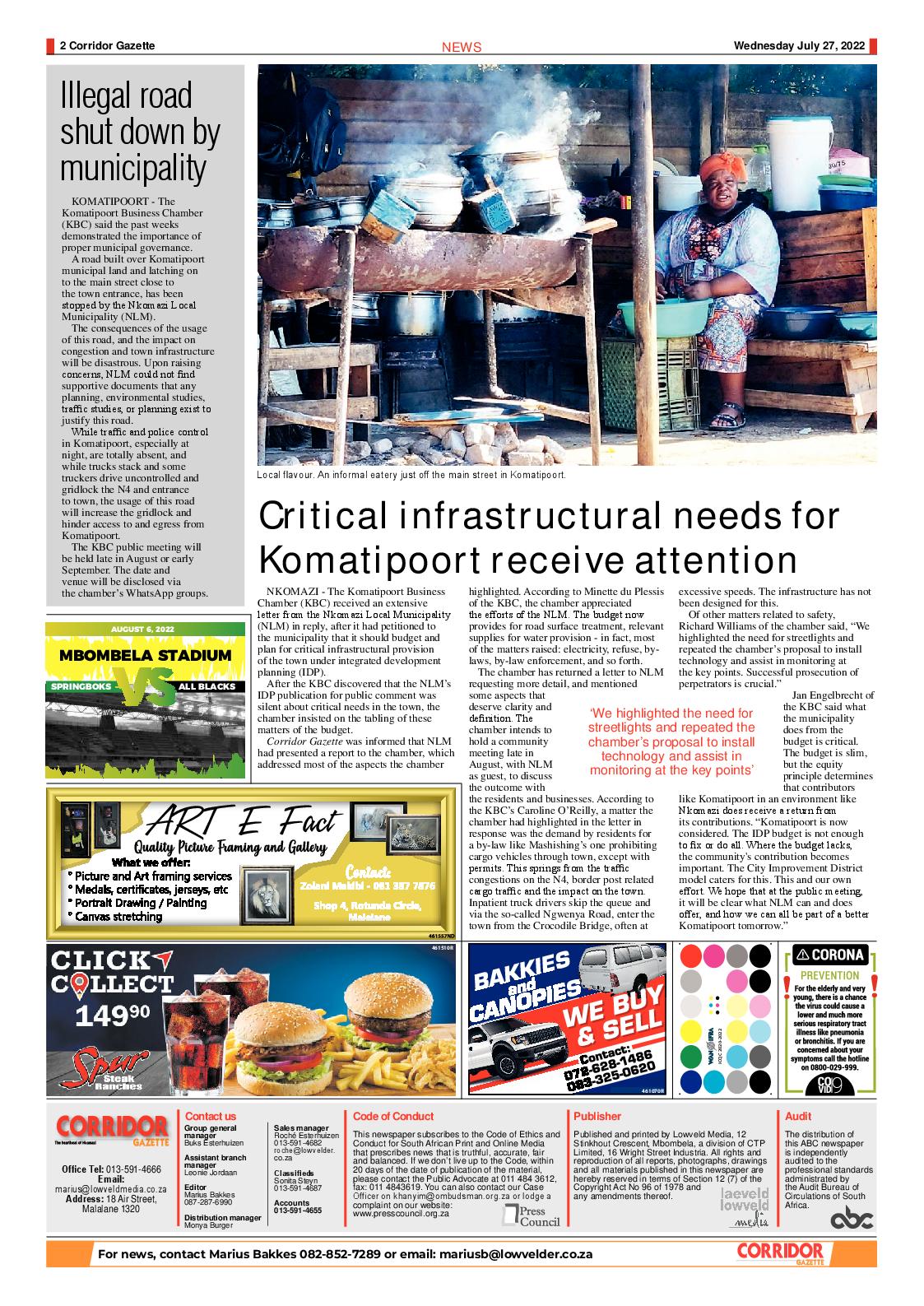 Corridor Gazette 27 July 2022 page 2