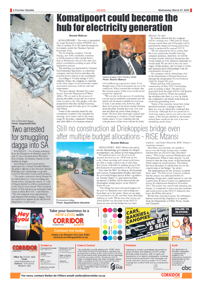 Corridor Gazette 28 March 2024 page 2