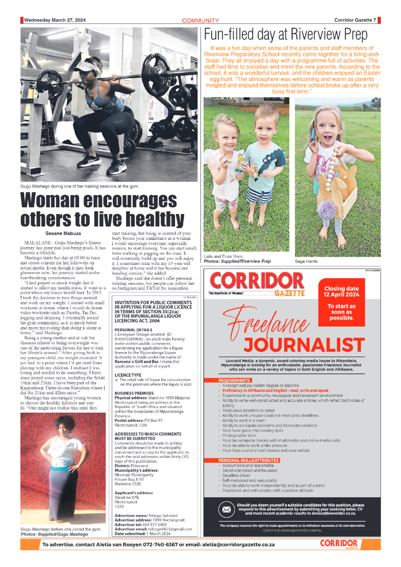 Corridor Gazette 28 March 2024 page 7