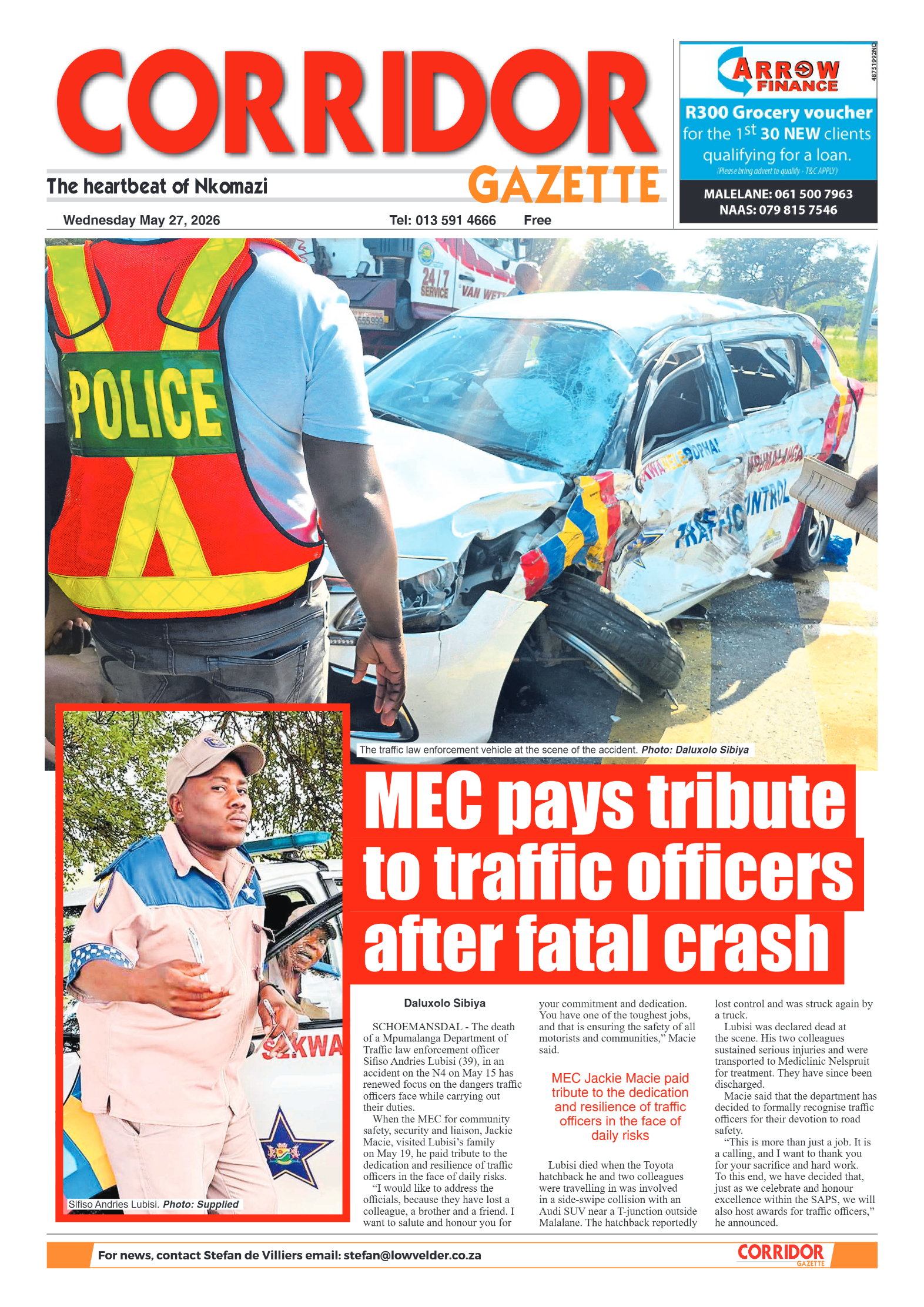 Corridor Gazette 27 May 2026 page 1