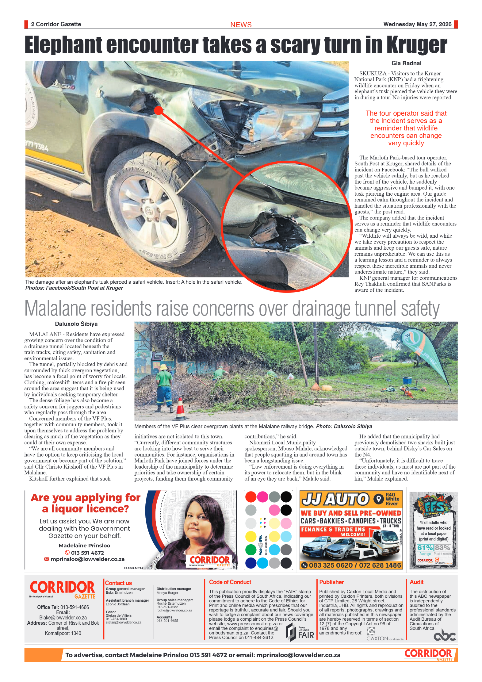 Corridor Gazette 27 May 2026 page 2