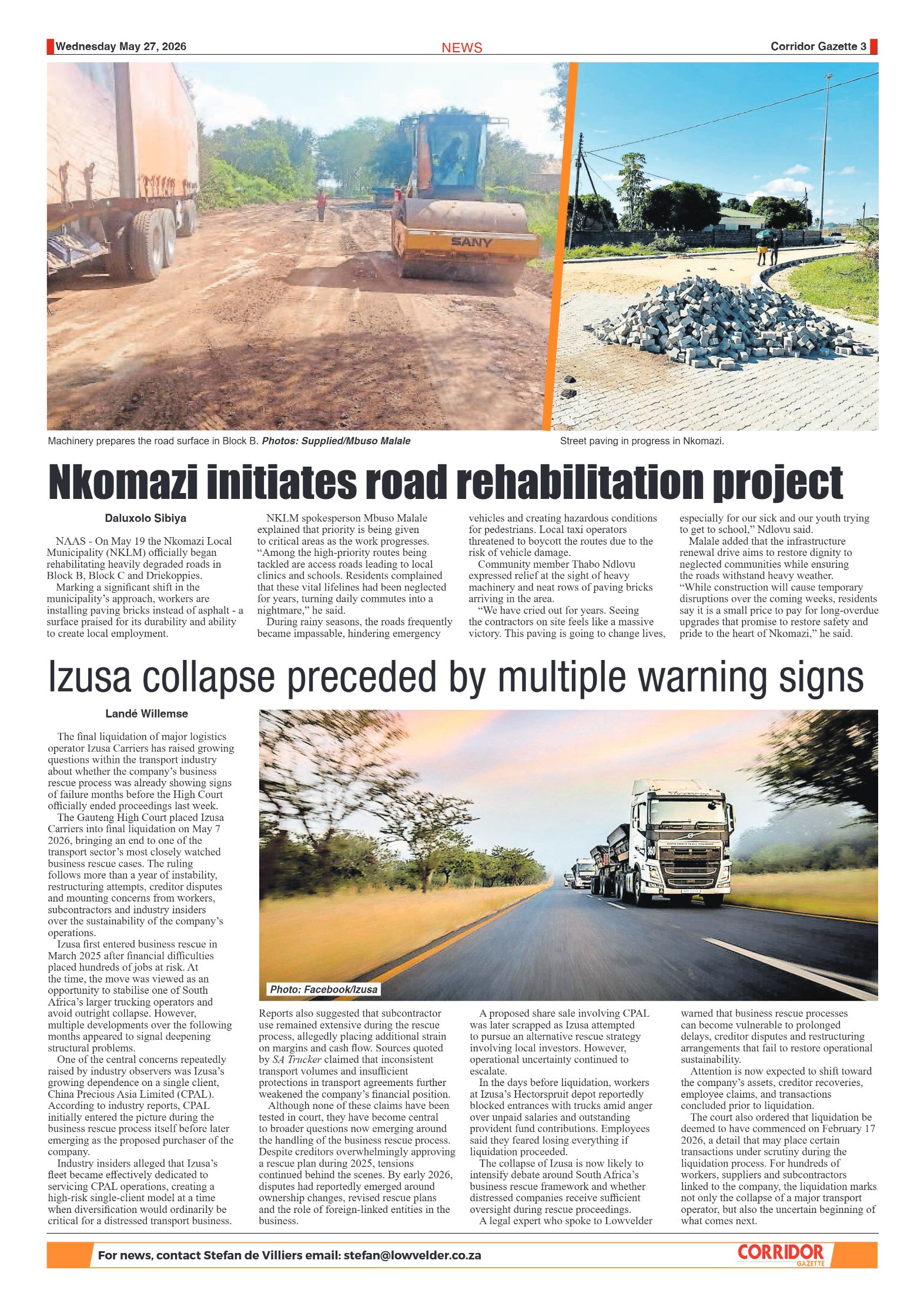 Corridor Gazette 27 May 2026 page 3