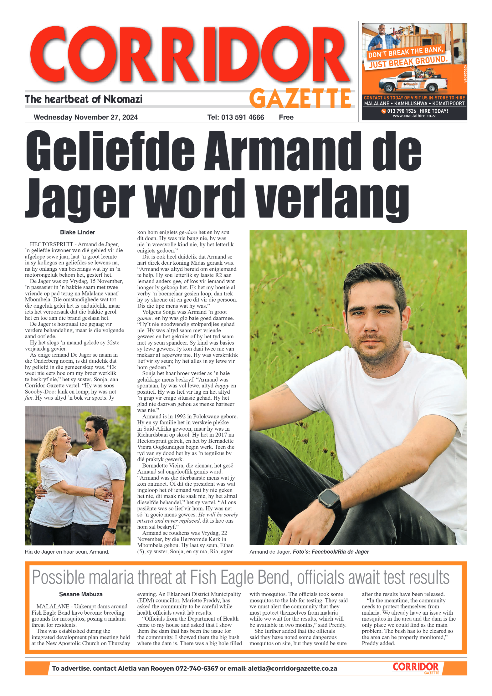 Corridor Gazette 27 November 2024 page 1