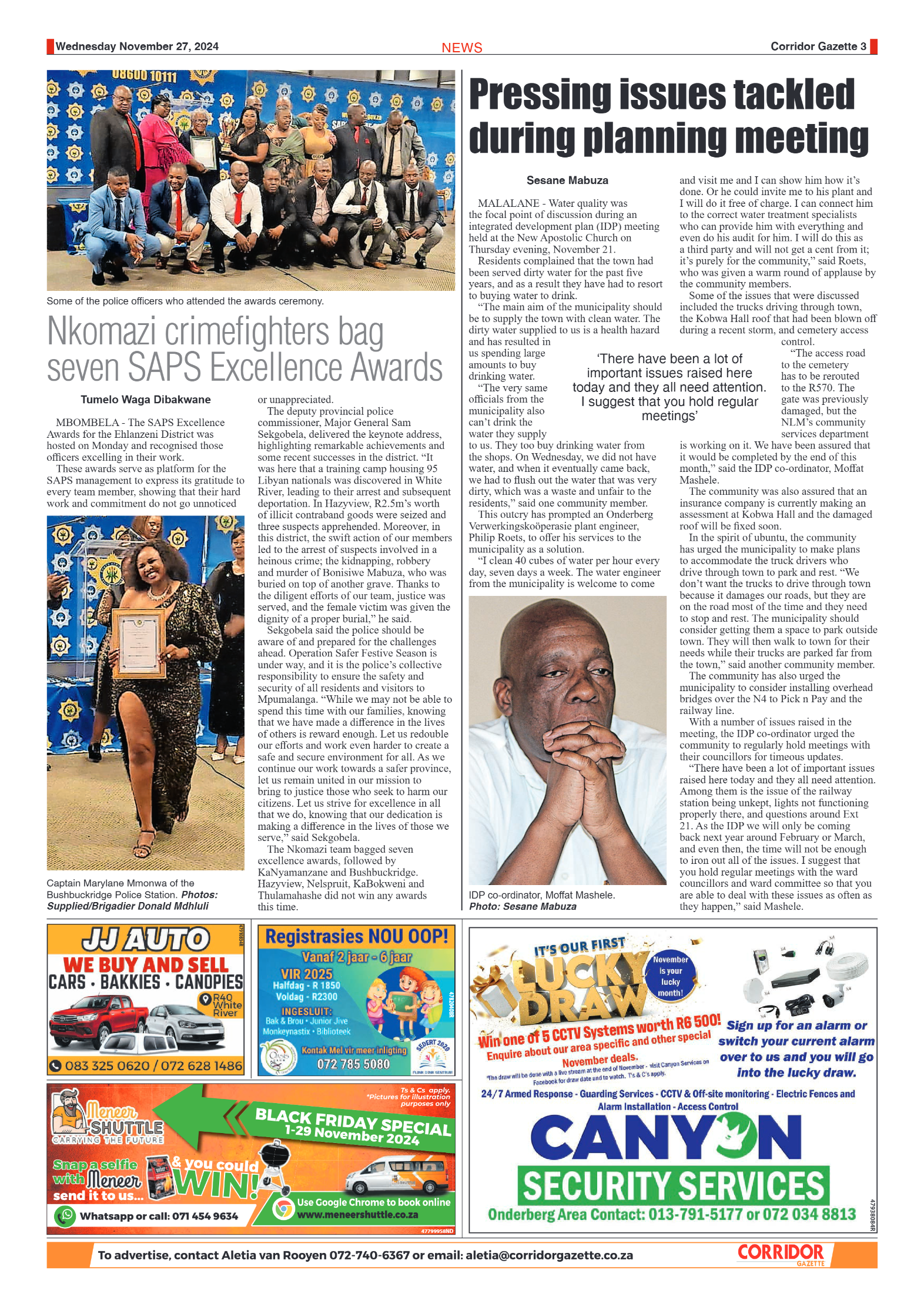 Corridor Gazette 27 November 2024 page 3