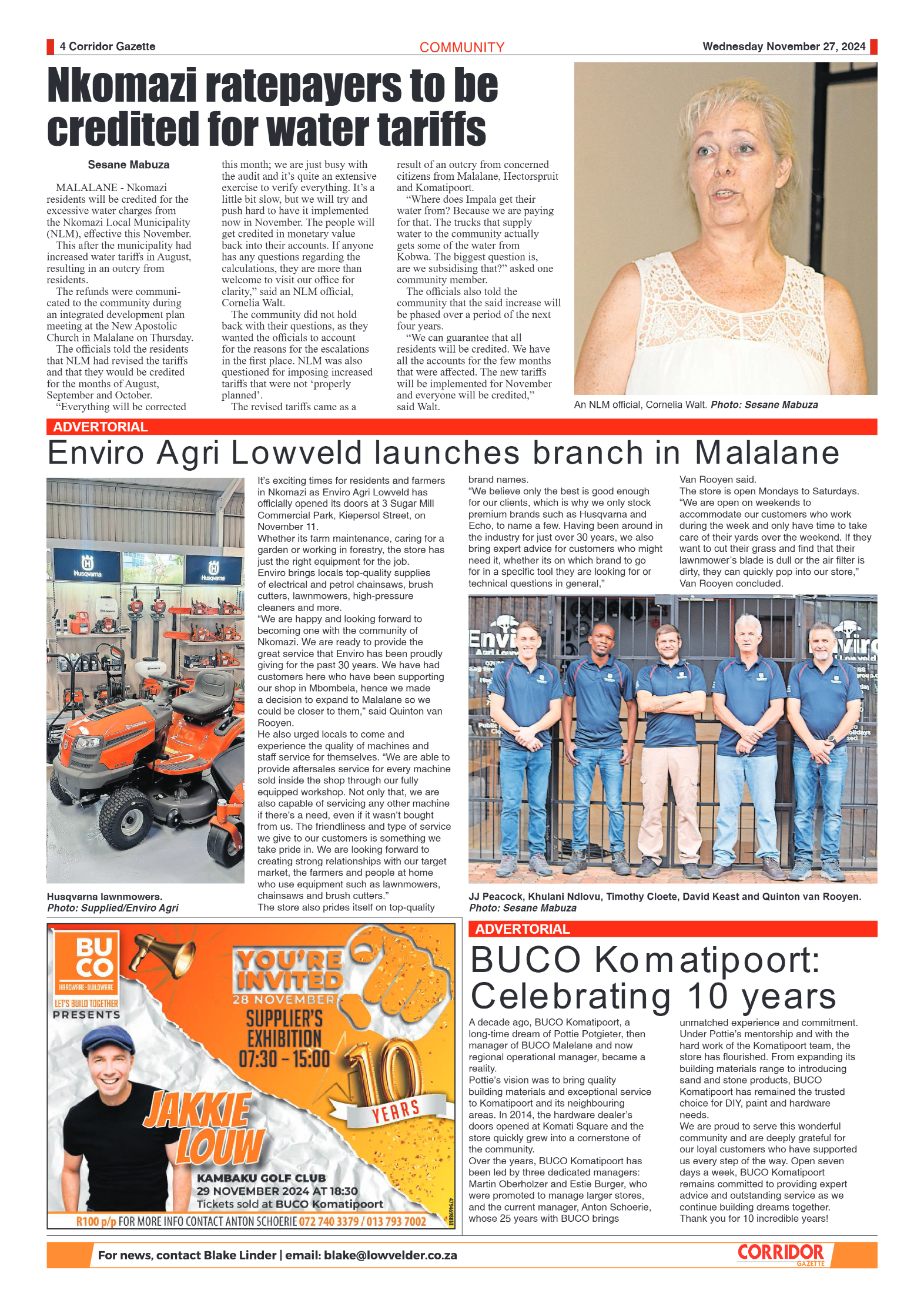 Corridor Gazette 27 November 2024 page 4