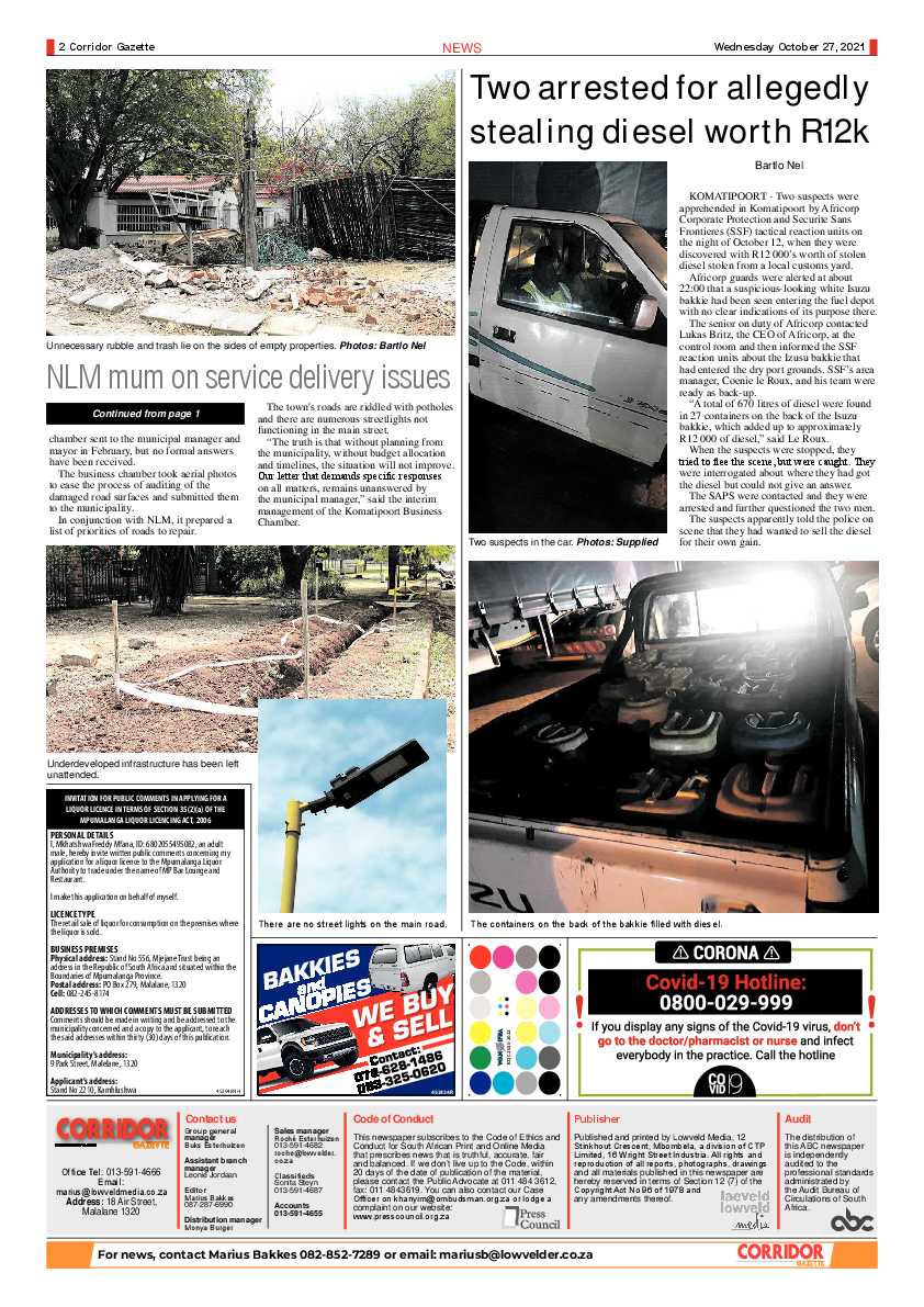 Corridor Gazette 27 October 2021 page 2