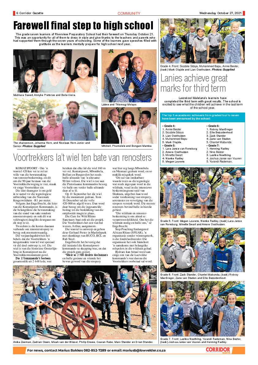 Corridor Gazette 27 October 2021 page 6