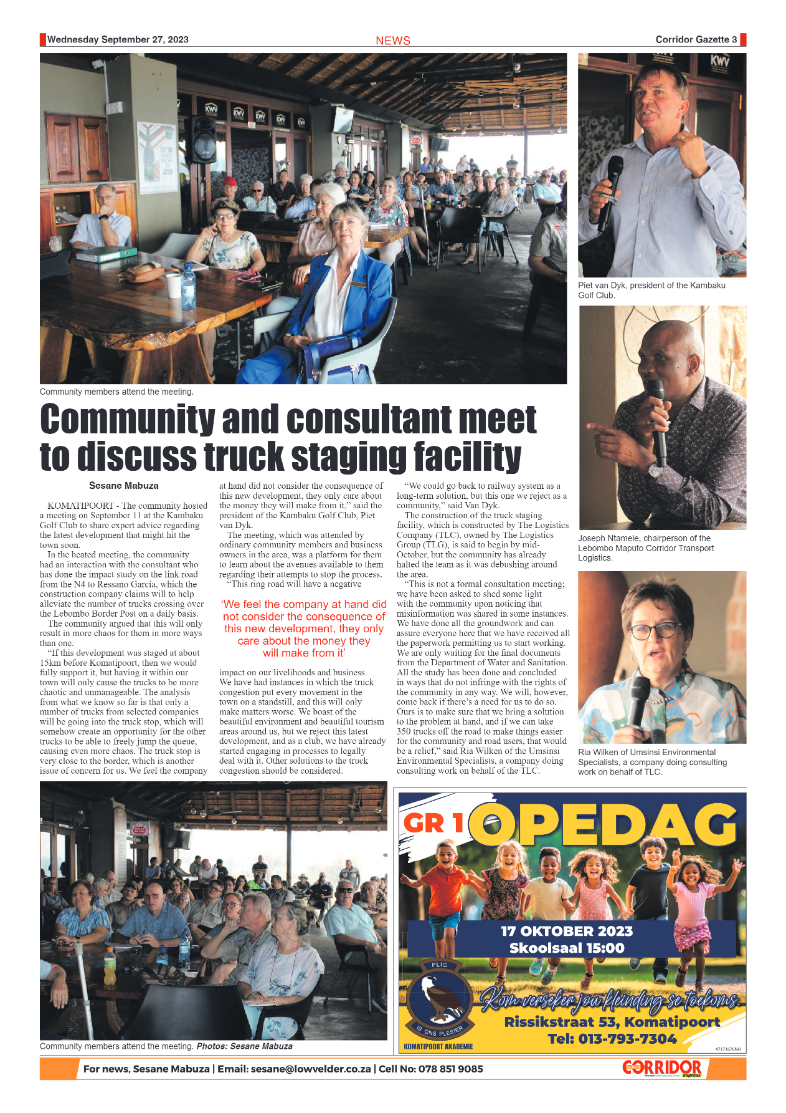 Corridor Gazette 27 September 2023 page 3