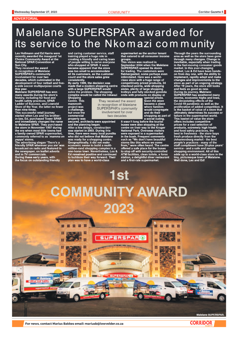 Corridor Gazette 27 September 2023 page 5