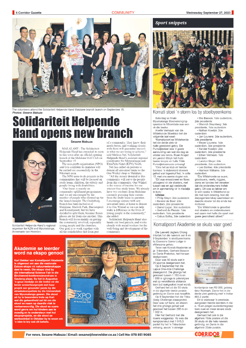 Corridor Gazette 27 September 2023 page 6