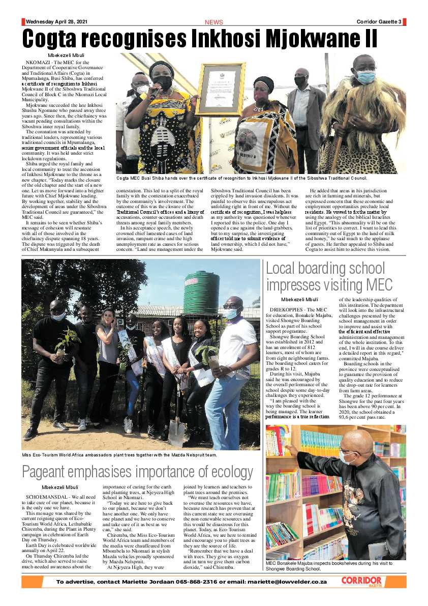 Corridor Gazette 28 April 2021 page 3