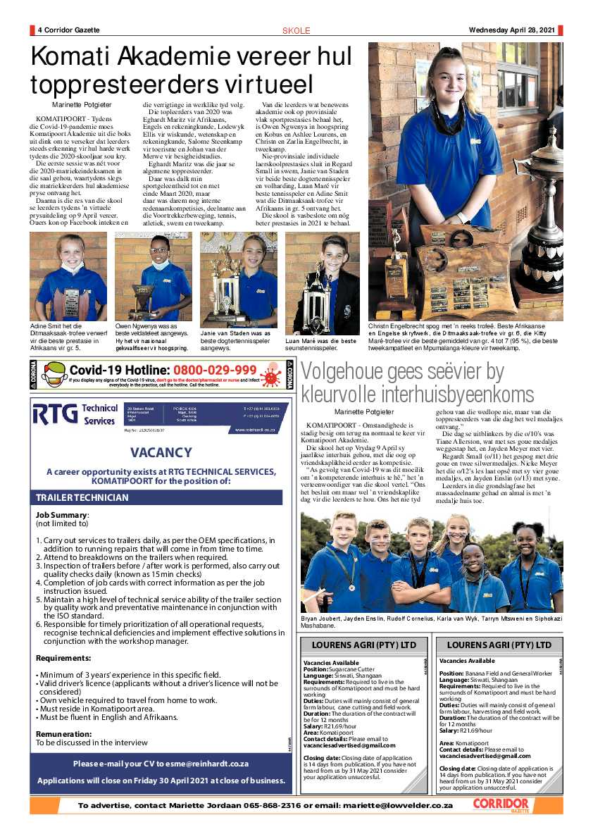 Corridor Gazette 28 April 2021 page 4