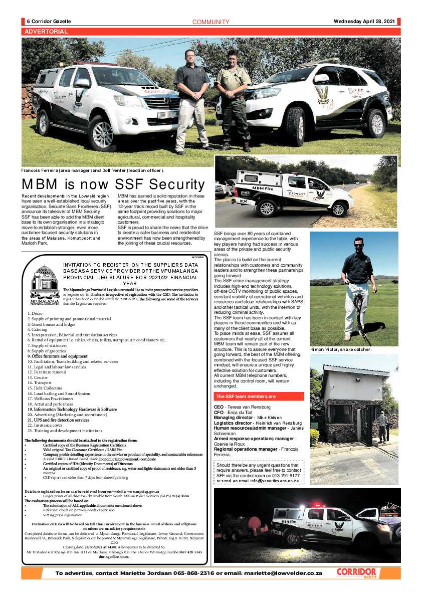 Corridor Gazette 28 April 2021 page 6