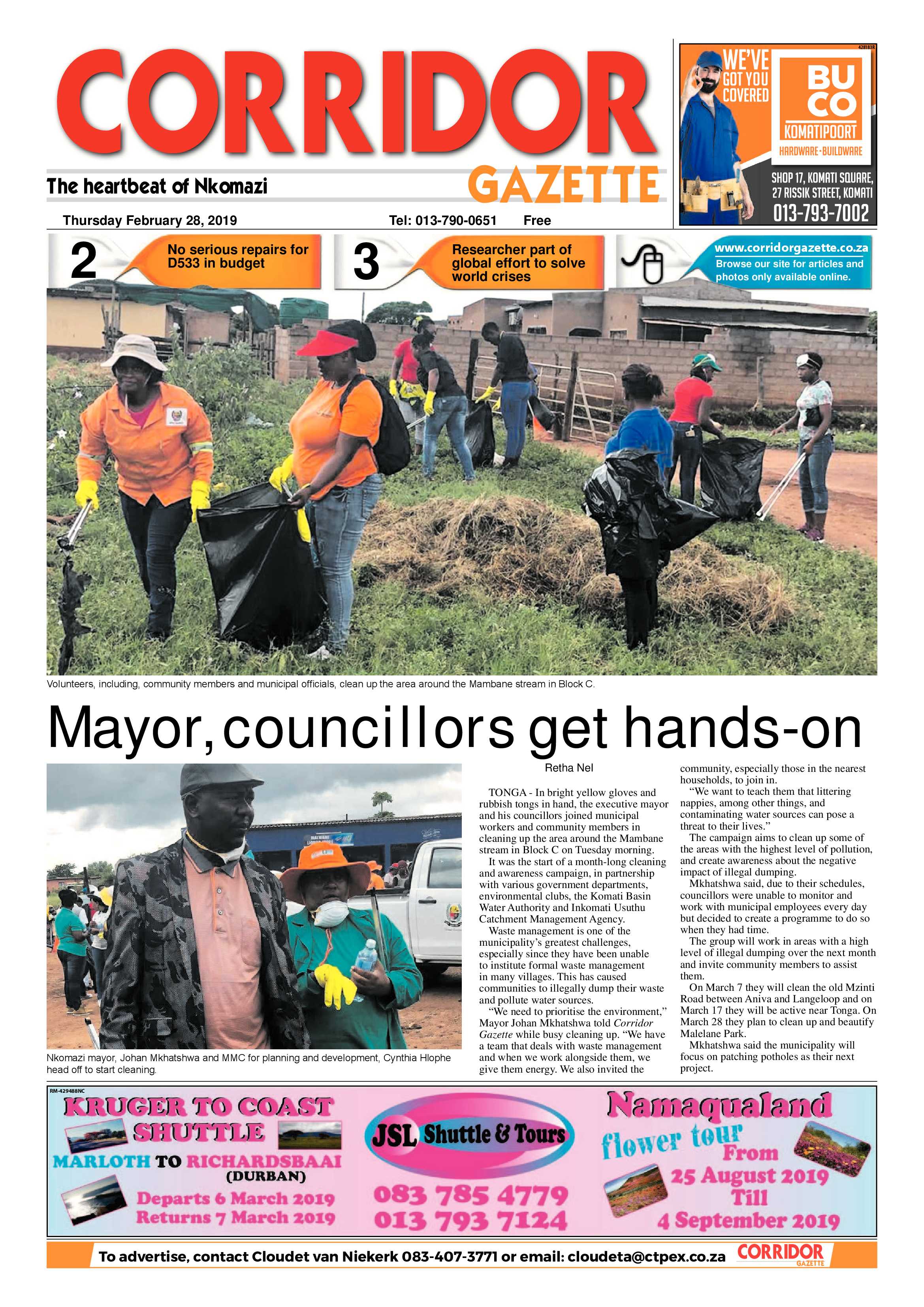 Corridor Gazette 28 February 2019 page 1