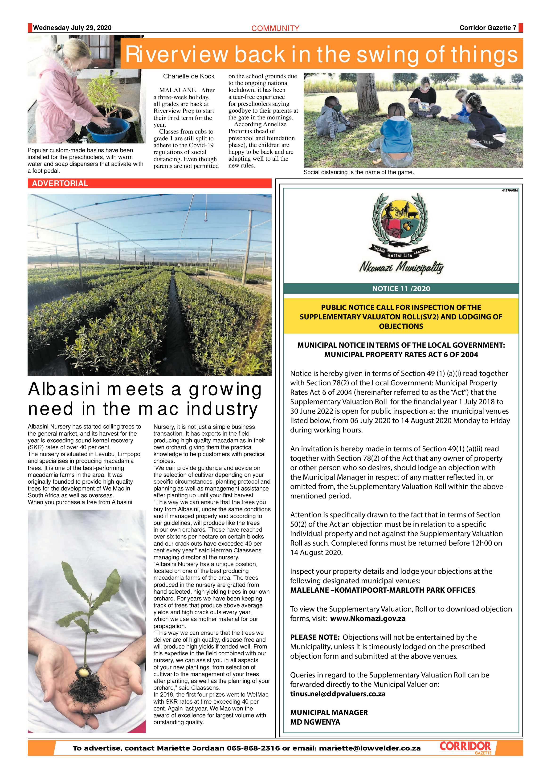 Corridor Gazette 29 July 2020 page 7