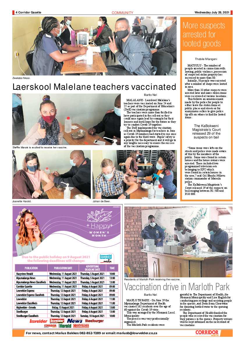 Corridor Gazette 28 July 2021 page 4