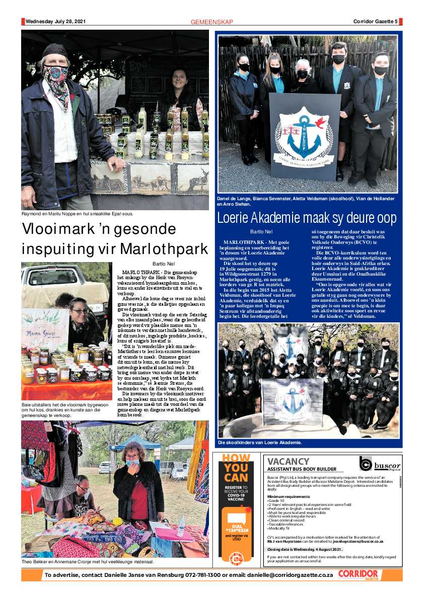 Corridor Gazette 28 July 2021 page 5
