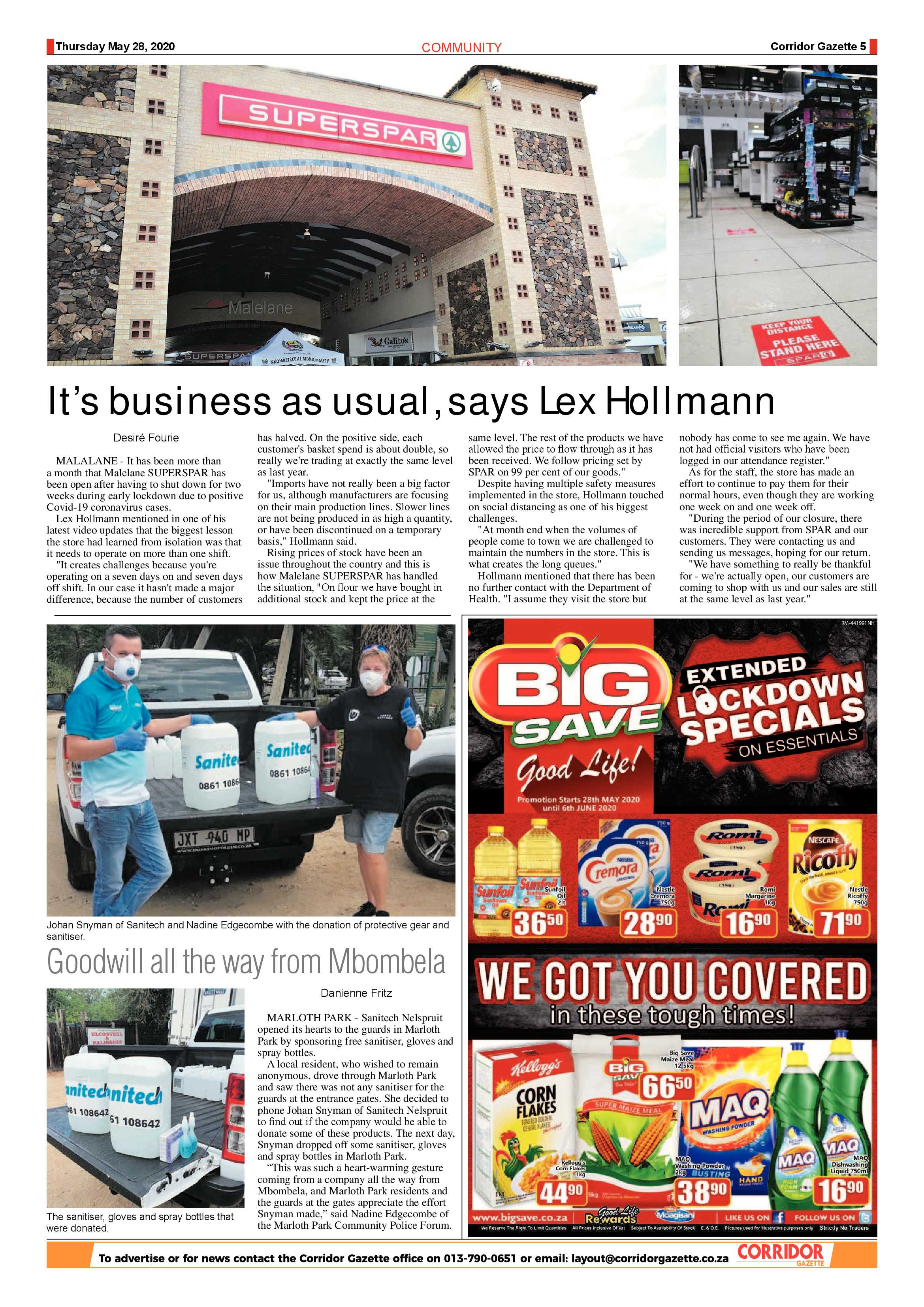 Corridor Gazette 28 May 2020 page 5