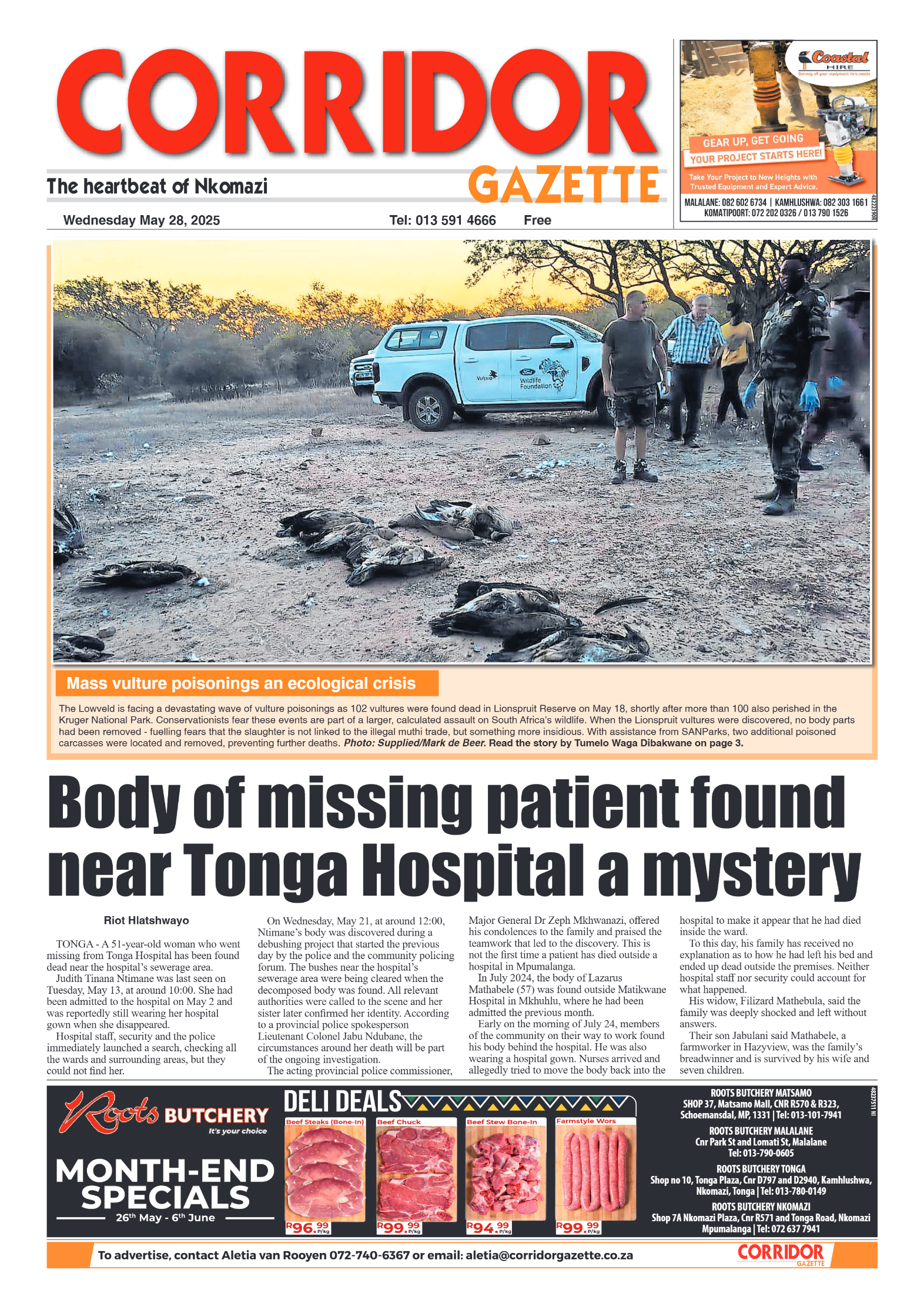 Corridor Gazette 28 May 2025 page 1