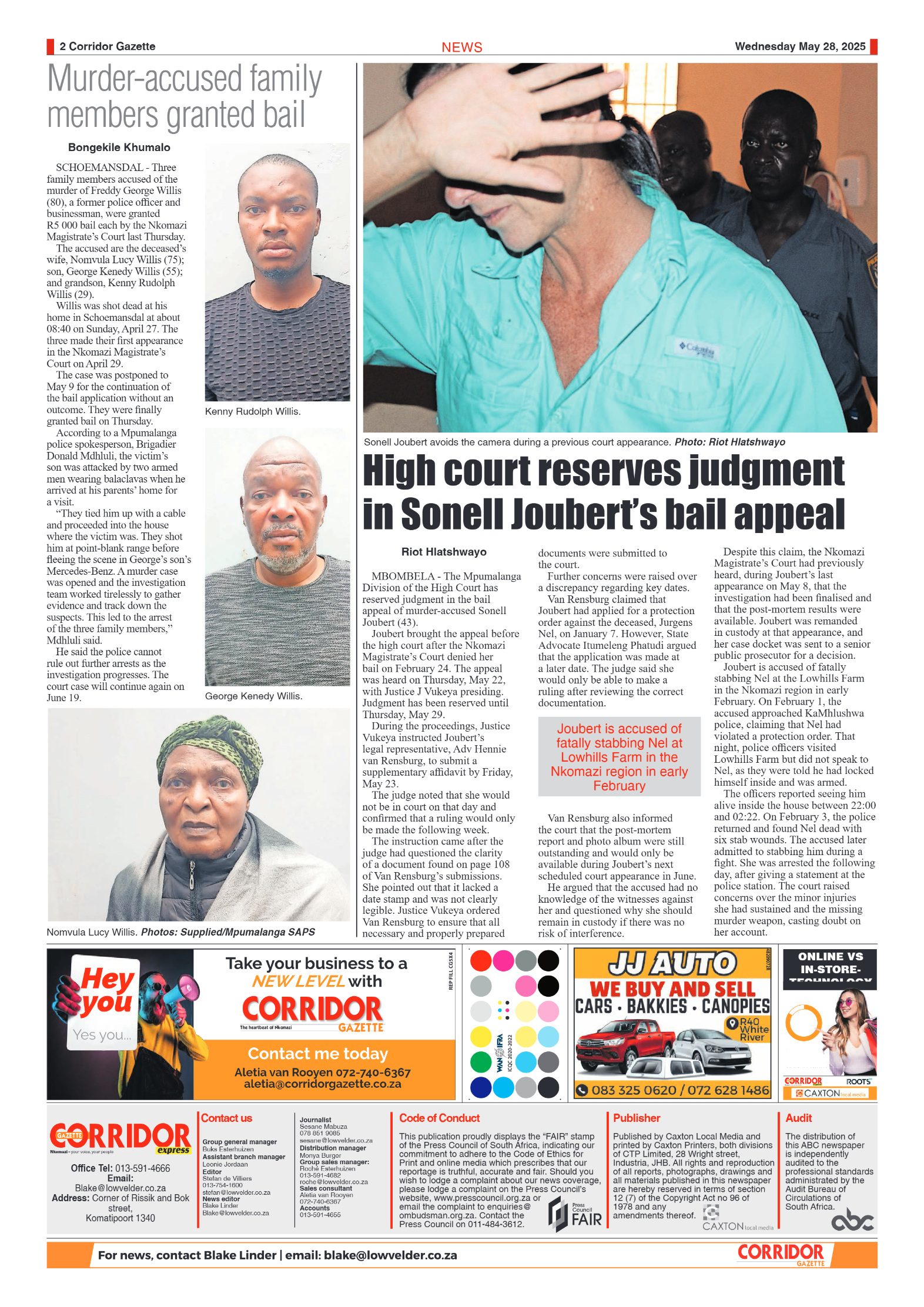 Corridor Gazette 28 May 2025 page 2