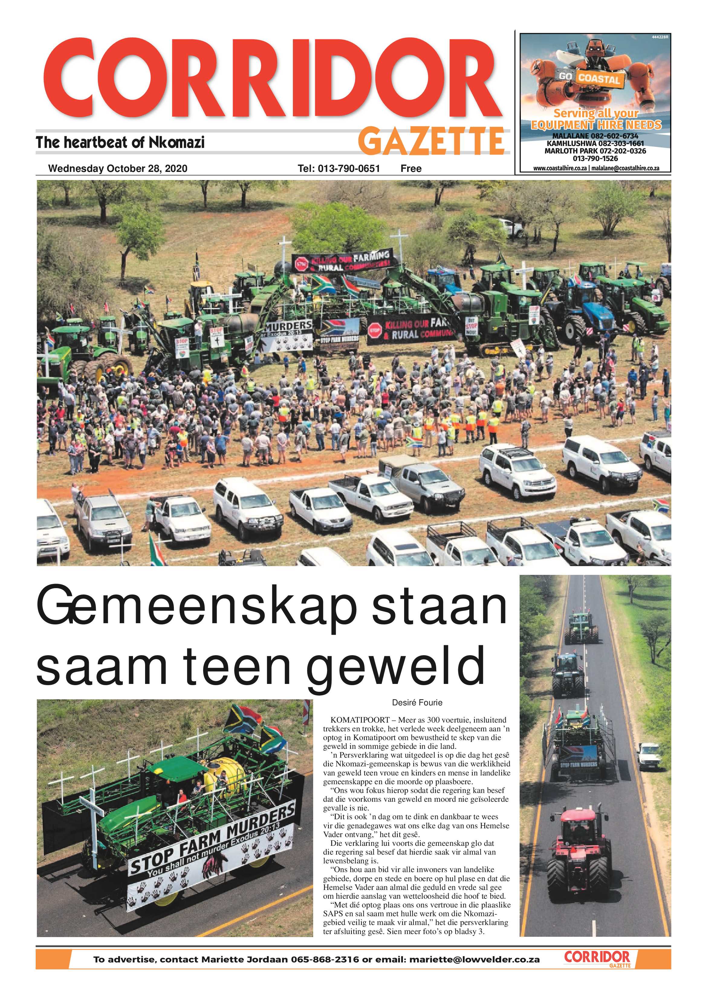 Corridor Gazette 28 October 2020 page 1