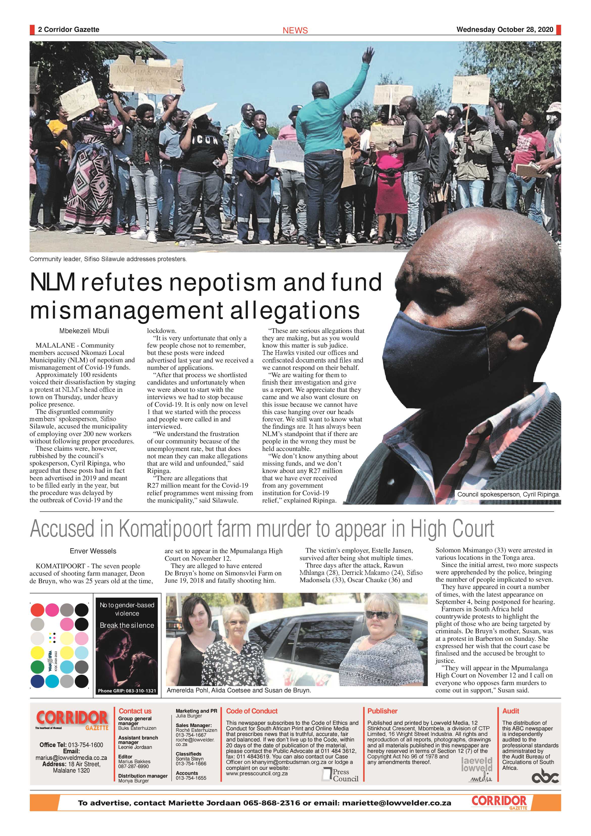 Corridor Gazette 28 October 2020 page 2