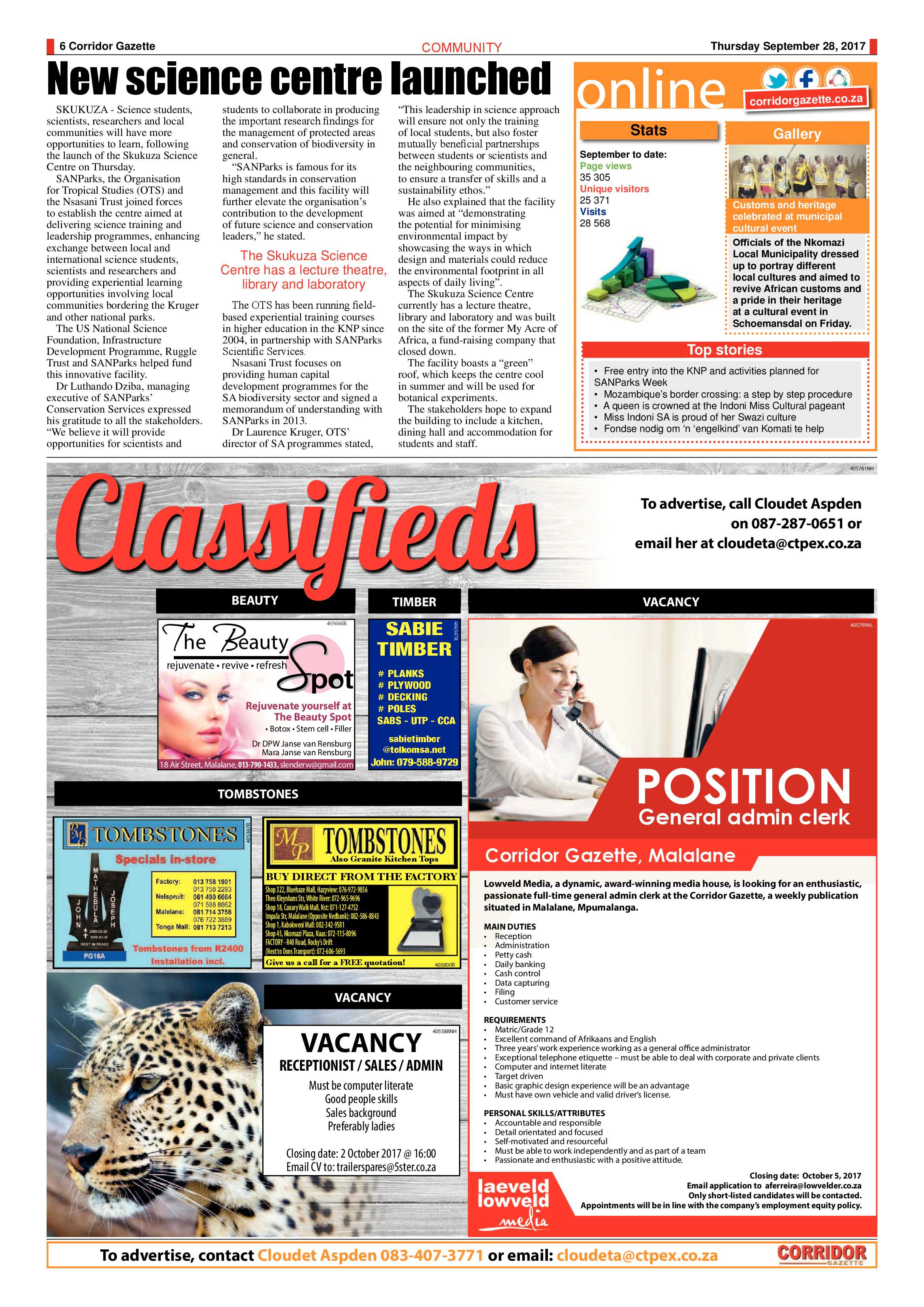 Corridor Gazette 28 September 2017 page 6