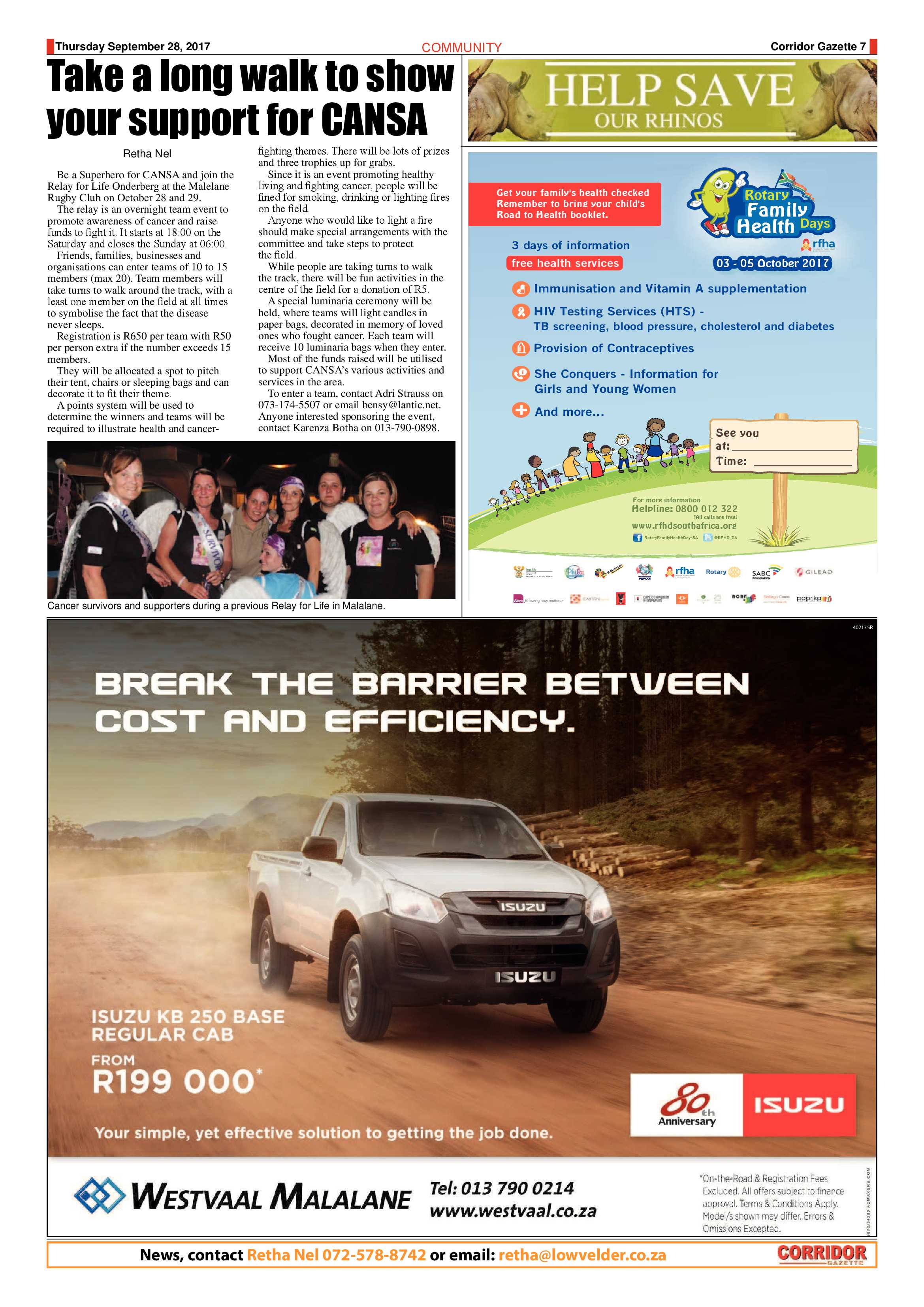 Corridor Gazette 28 September 2017 page 7
