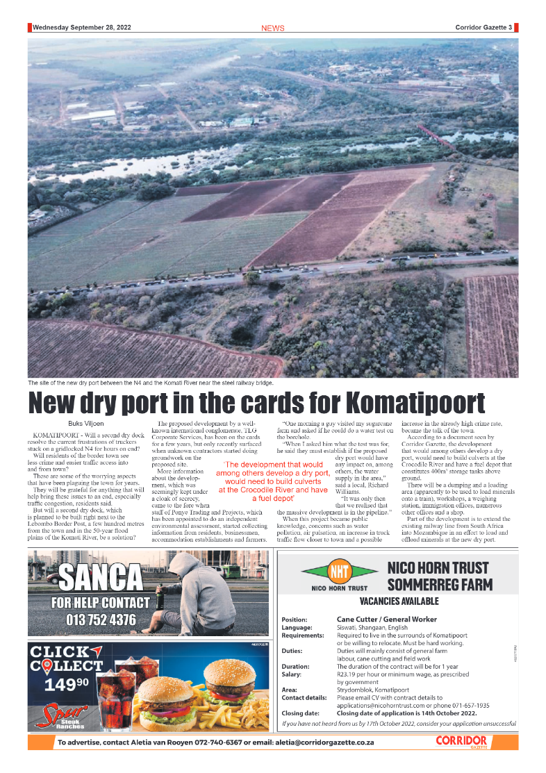 Corridor Gazette 29 September 2022 page 3
